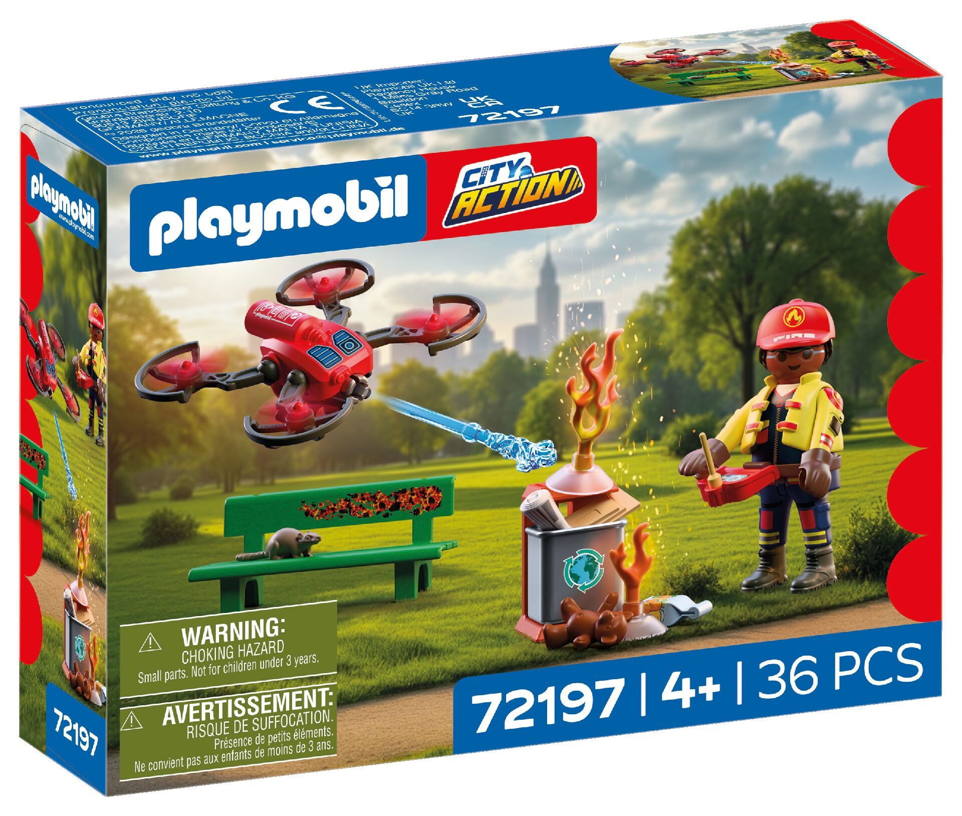 Playmobil® Feuerwehr-Löschdrohne (72197), City Action Konstruktions-Spielset, Made in Europe – Bild 3 von 3