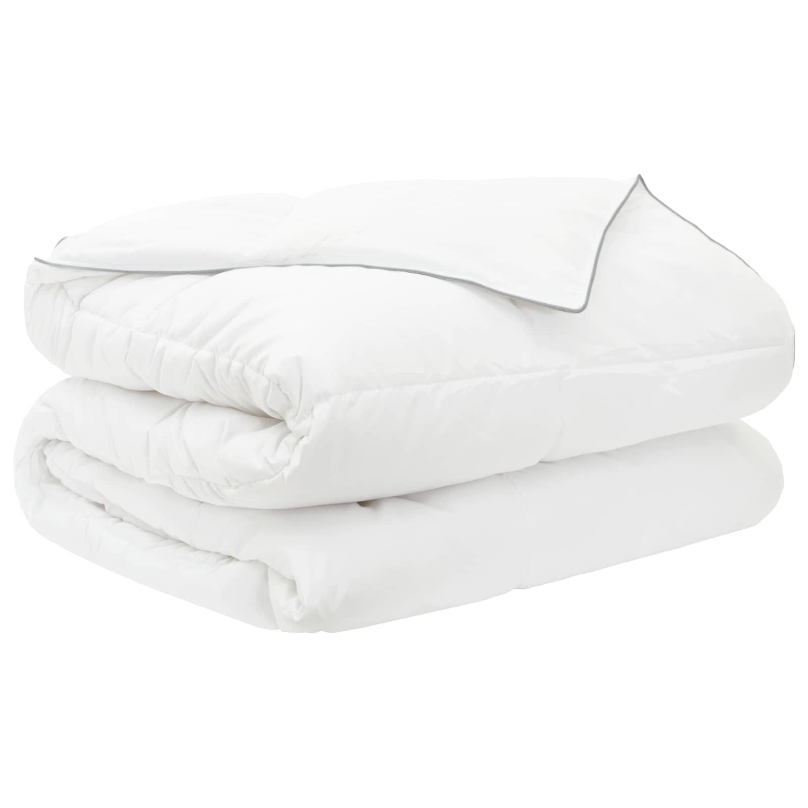 vidaXL Baumwollbettdecke Sommerdecke Weiß 200 x 240 cm Bambusfaser, Bezug: Bambusfasern