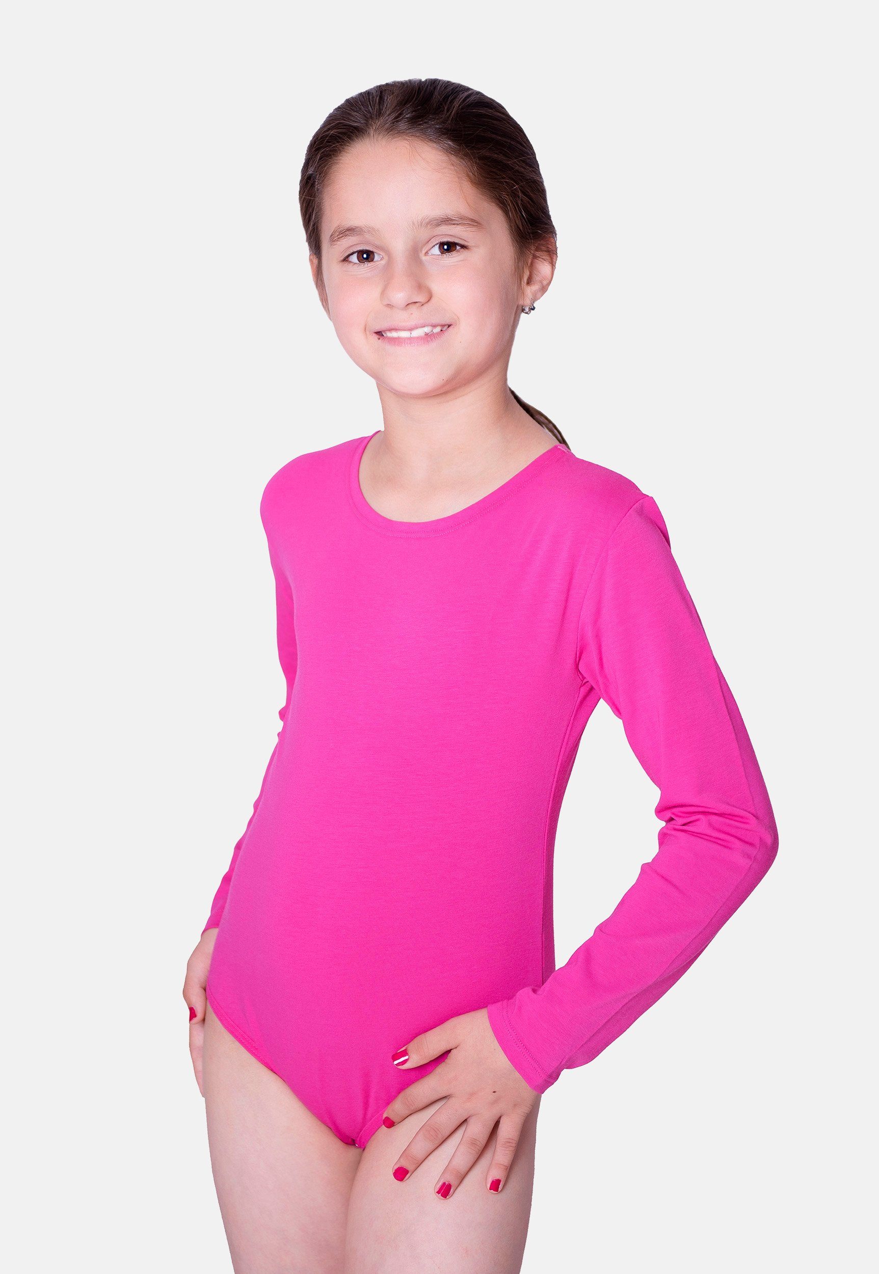 Evoni Body Kinder Langarmbody pink | Unterwäsche-Bodies