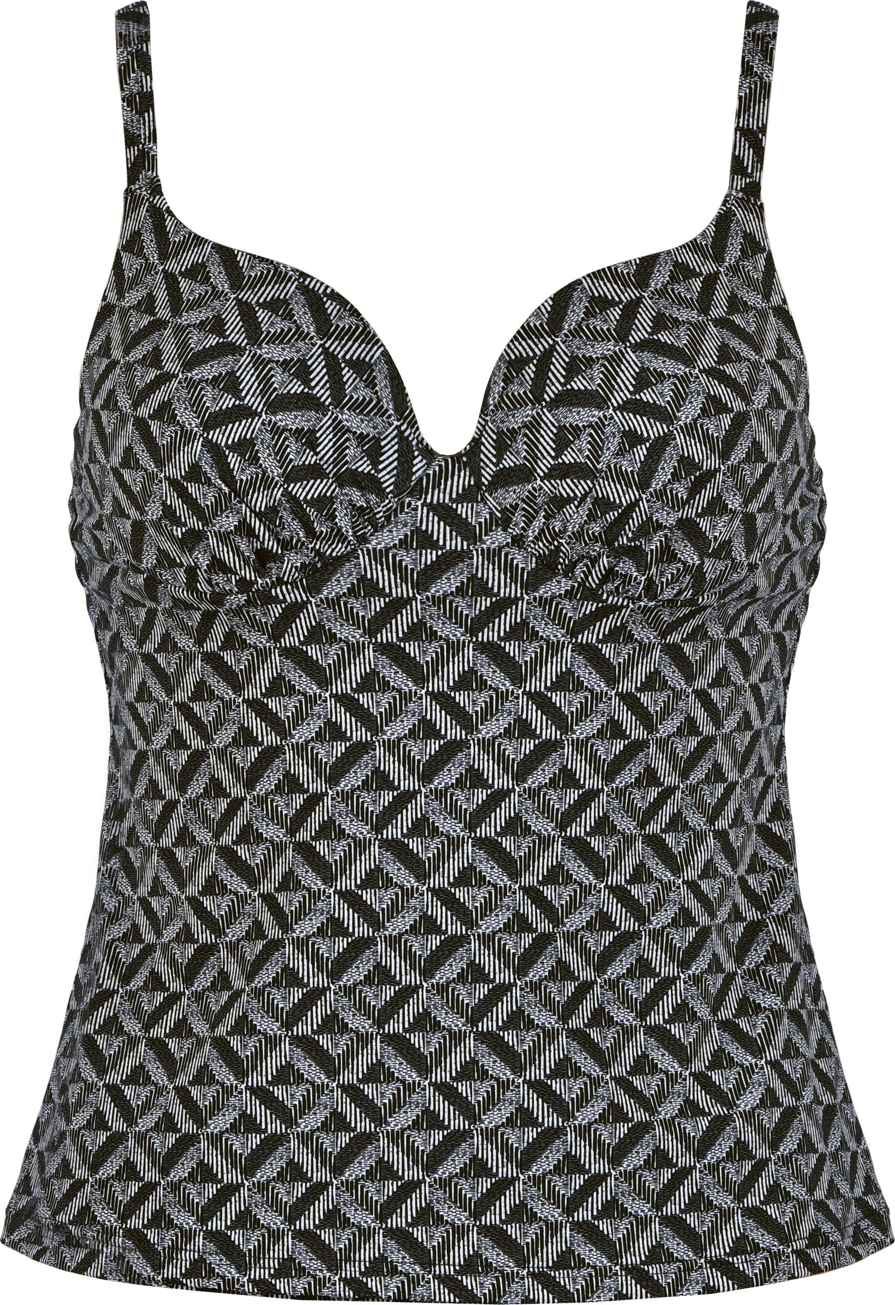 Tankini-Top Ethno black & white