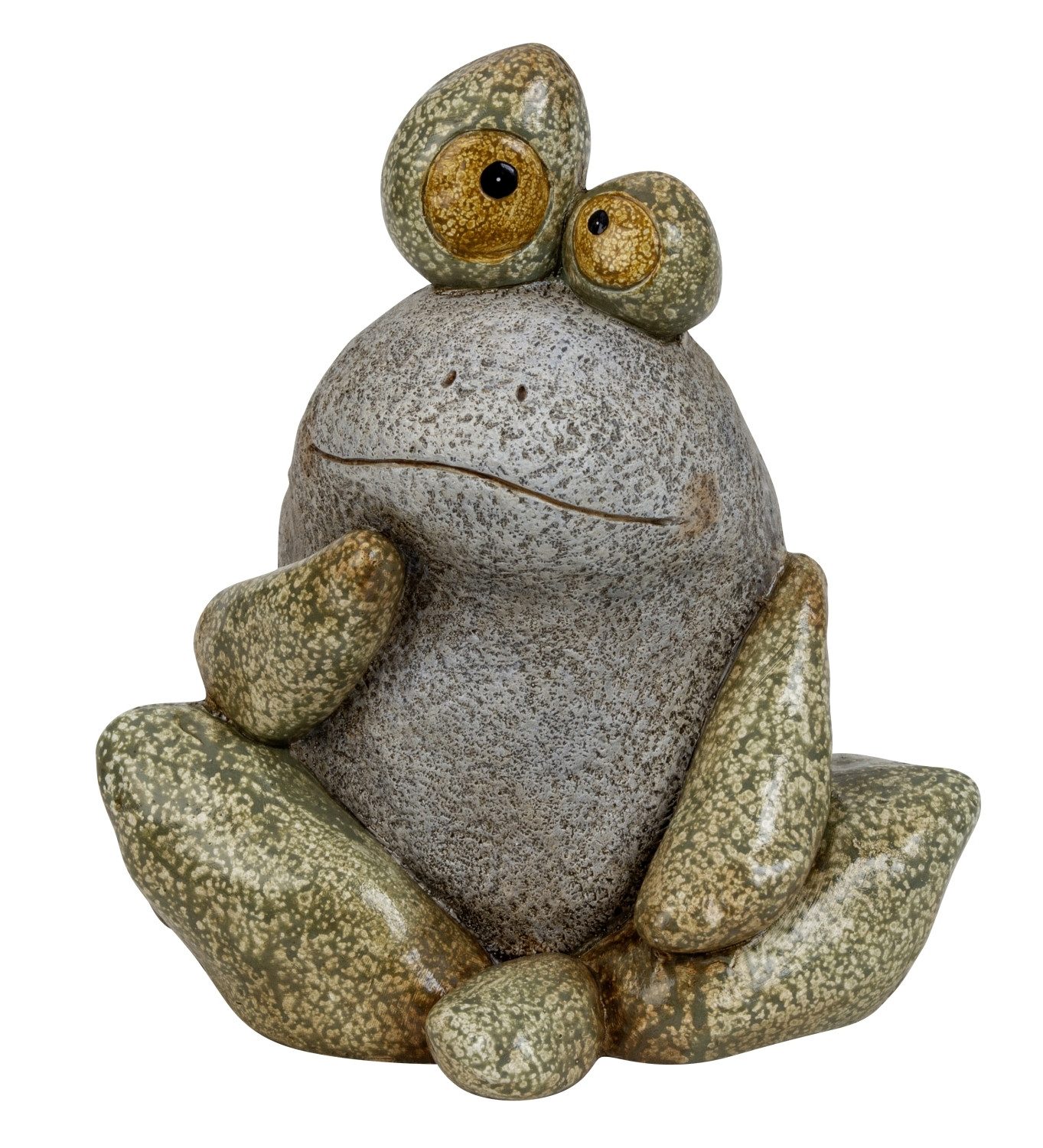MF Gartenfigur Gartenfigur Steinfrosch Oskar aus Magnesia 25cm, (1 St)