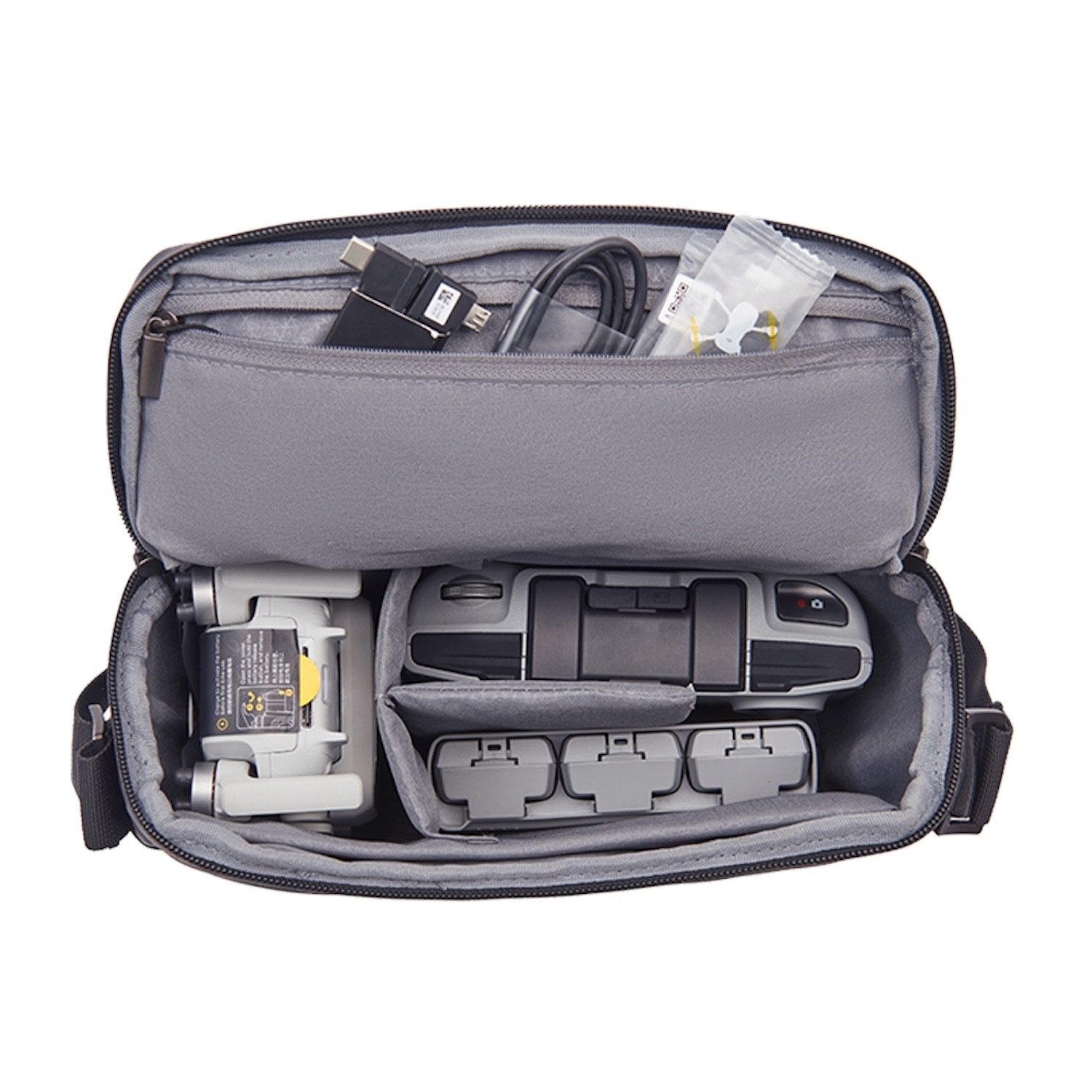 Wigento Für DJI Mini 4K / Mini 2 SE / Mini 2 Wasserdichte Schultertasche Case Zubehör Drohne – Bild 4 von 5