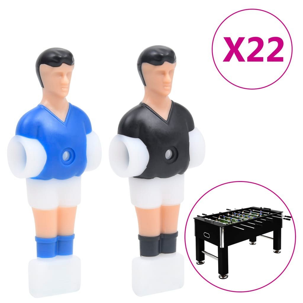 Kickertisch Tischfußball-Spieler Set Weiß Blau für 12,7 mm Kickerstangen