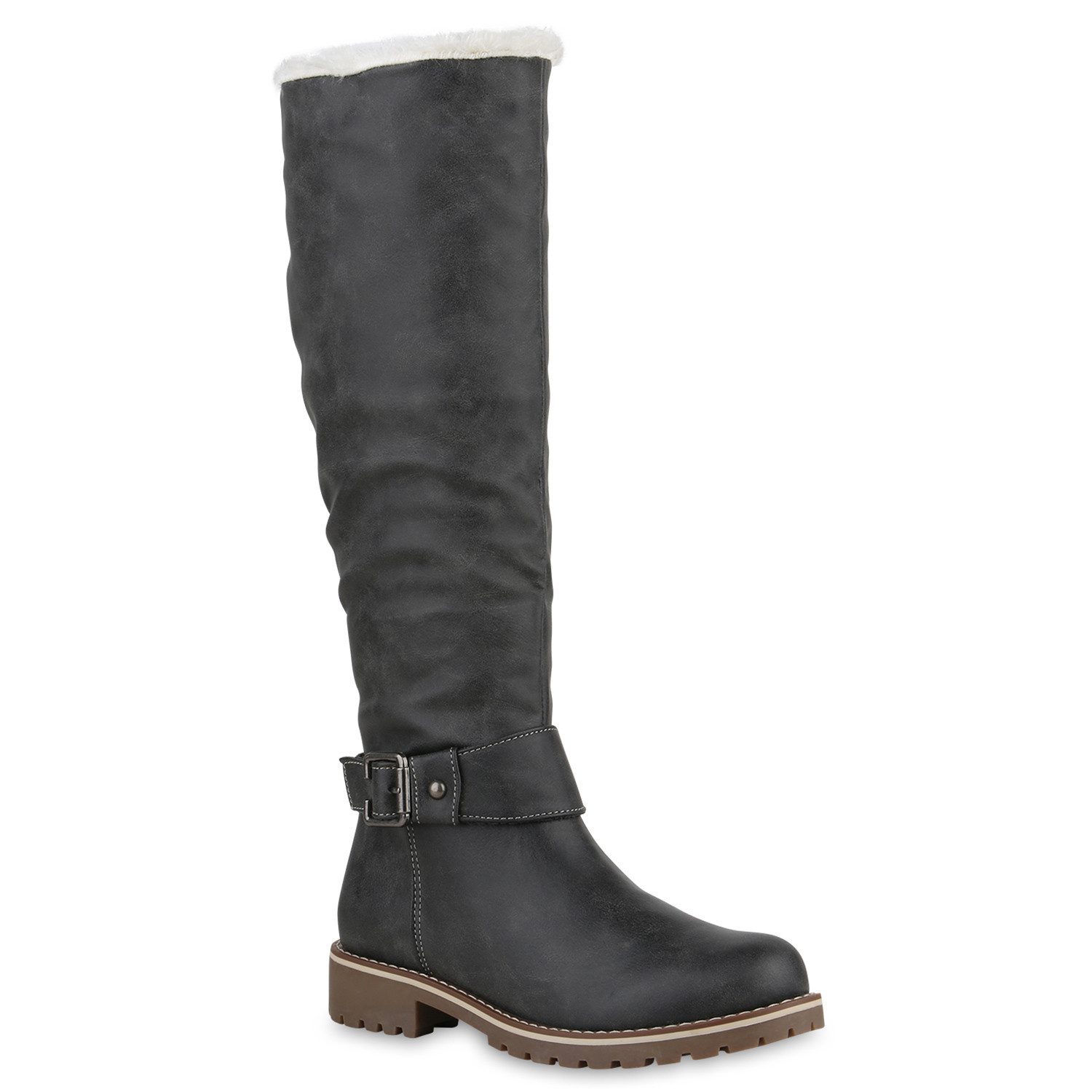 VAN HILL 813736 Сапоги Warm Gefütterte Damen Сапоги Biker Ботинки Winter Bikerstiefel