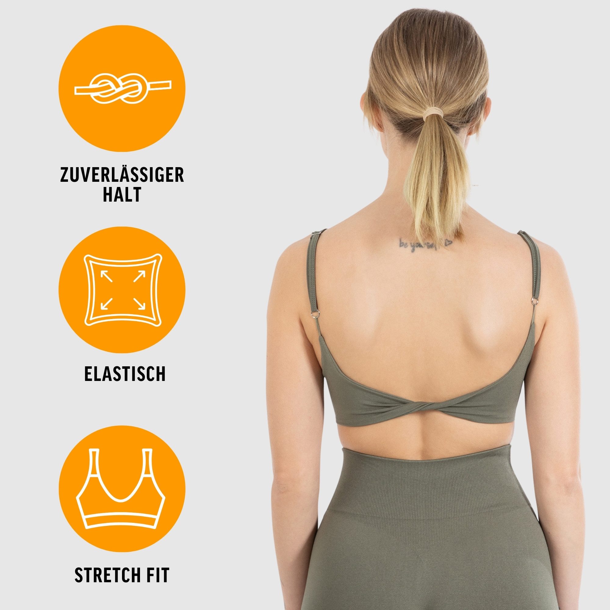 Smilodox Sport-BH Layne, Scrunch Butt Lift Sporthose, High Waist V-Shape Schweißabsorbierende blickdichte Trainingshose, Sport Fitness Yoga