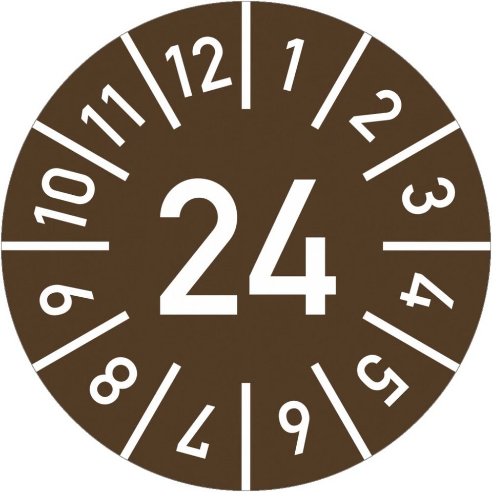 K nig Werbeanlagen Hinweisschild Pr fplakette Jahr 24 Mit Monaten Braun k-nig-werbeanlagen-hinweisschild-pr-fplakette-jahr-24-mit-monaten-braun