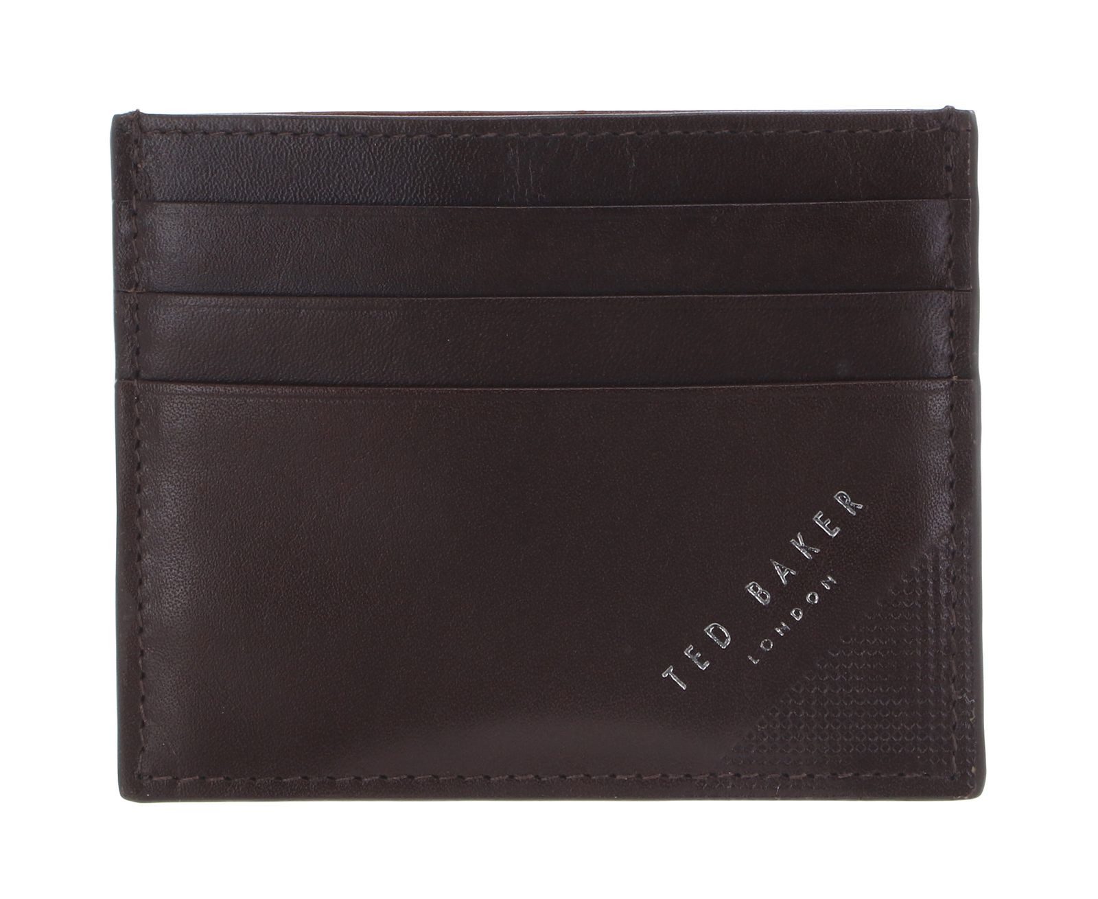 Ted Baker Kartenetui Embossed Corner Leather Cardholder, aus echtem Rindsleder mit RFID-Blocker Schutz