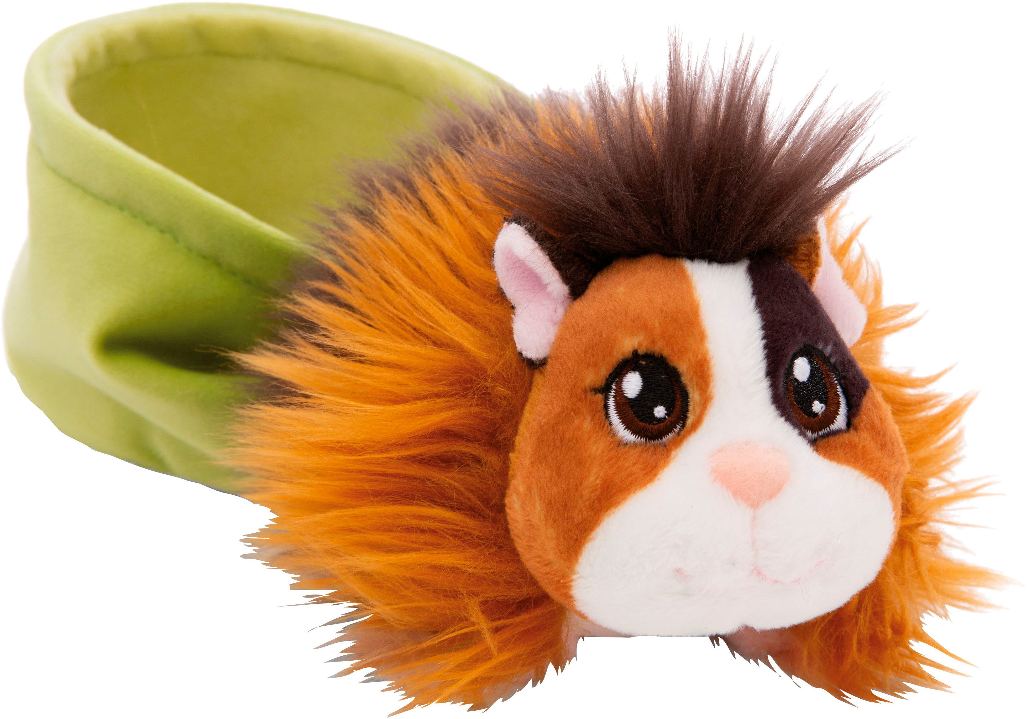 Nici Kuscheltier Little Paws, Meerschweinchen espresso-karamell im Körbchen, 12 cm
