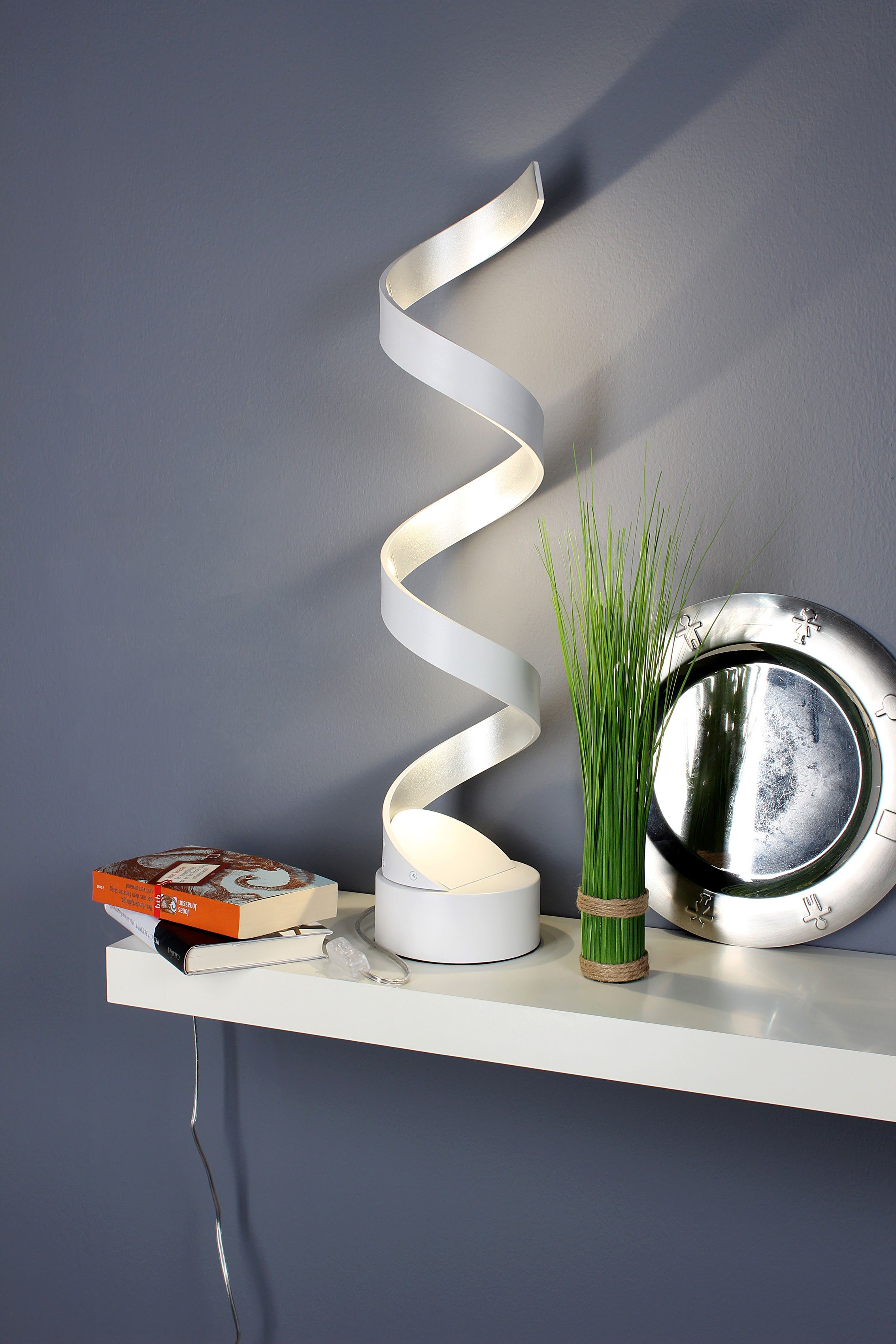 LUCE Design Tischleuchte LED fest LED integriert, HELIX, Warmweiß