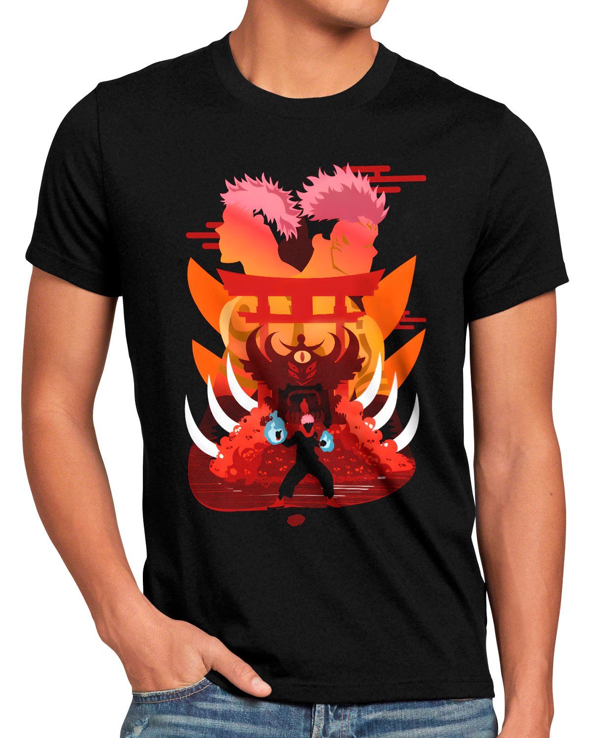 style3 Print-Shirt kaisen anime japan manga jujutsu