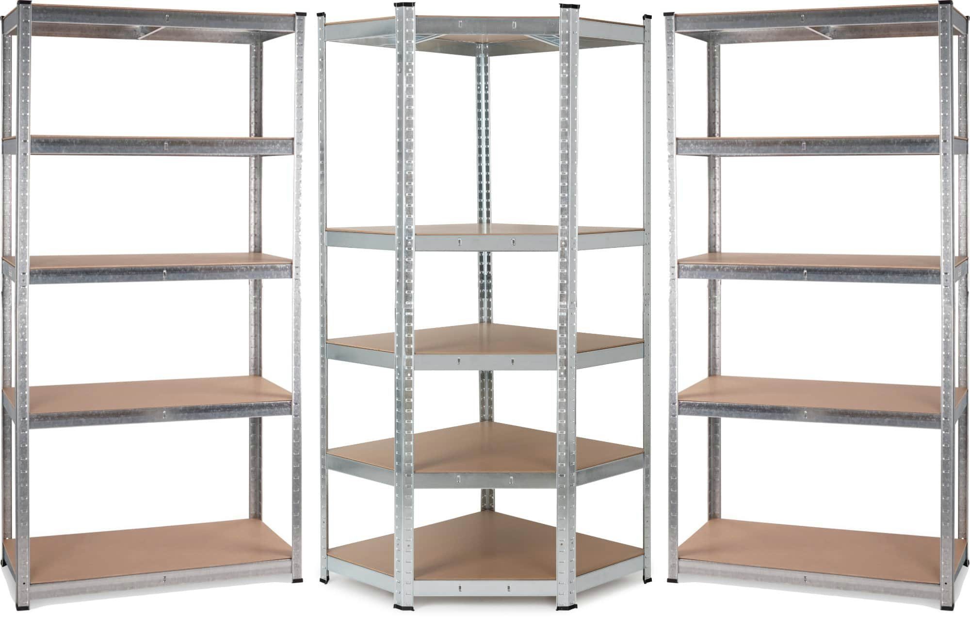 Stagecaptain Schwerlastregal Lager-Eckregal Extended Set - 2 x gerade Regal günstig online kaufen