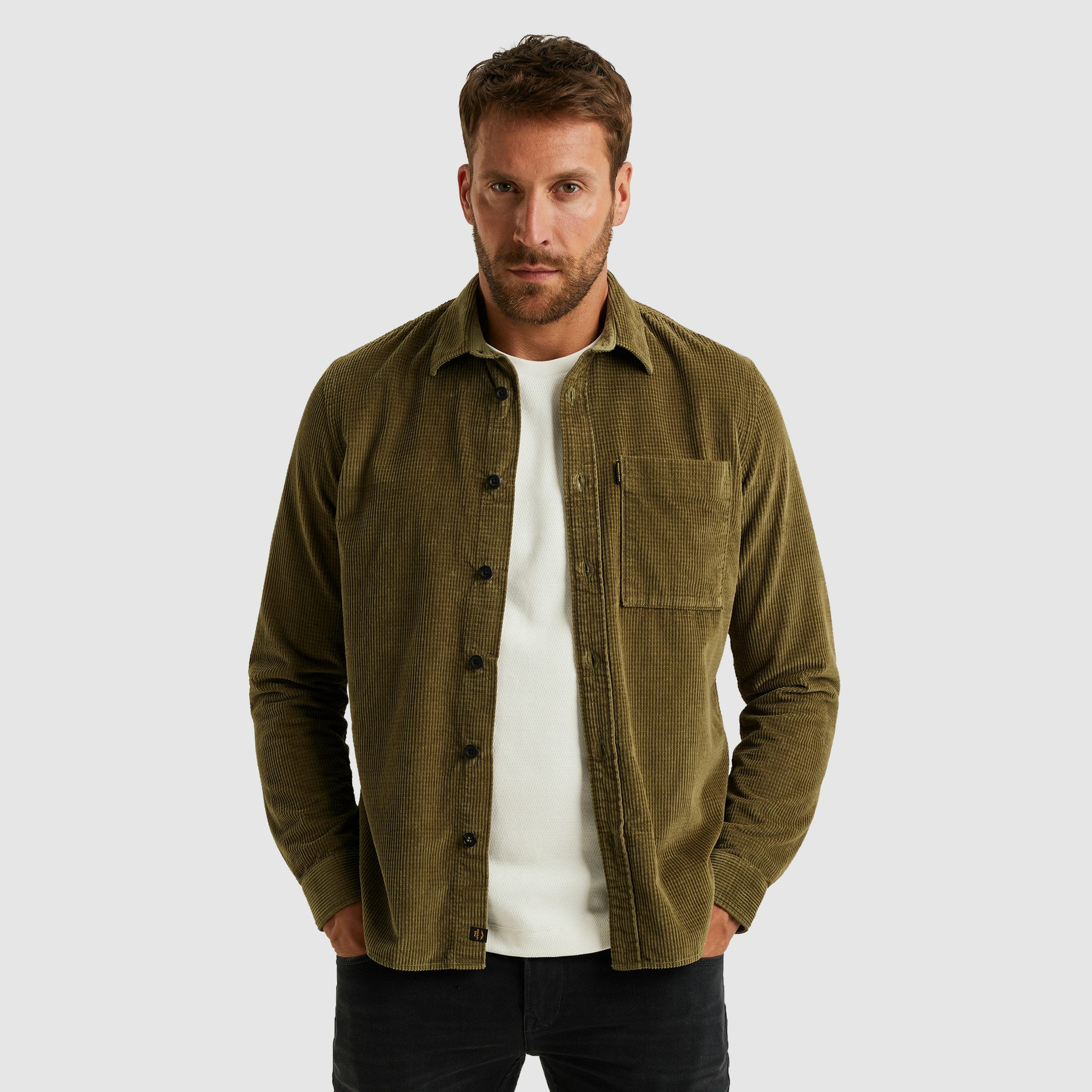 PME LEGEND Langarmhemd aus softem Cord, günstig online kaufen