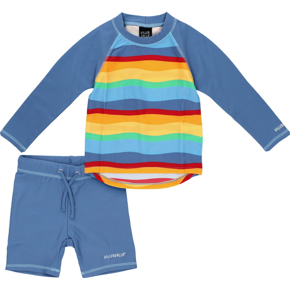 Villervalla Badeanzug Multi Wave Mädchen (2-St) Bademode, Monokini, Badebekleidung, Swimwear, Einteiler
