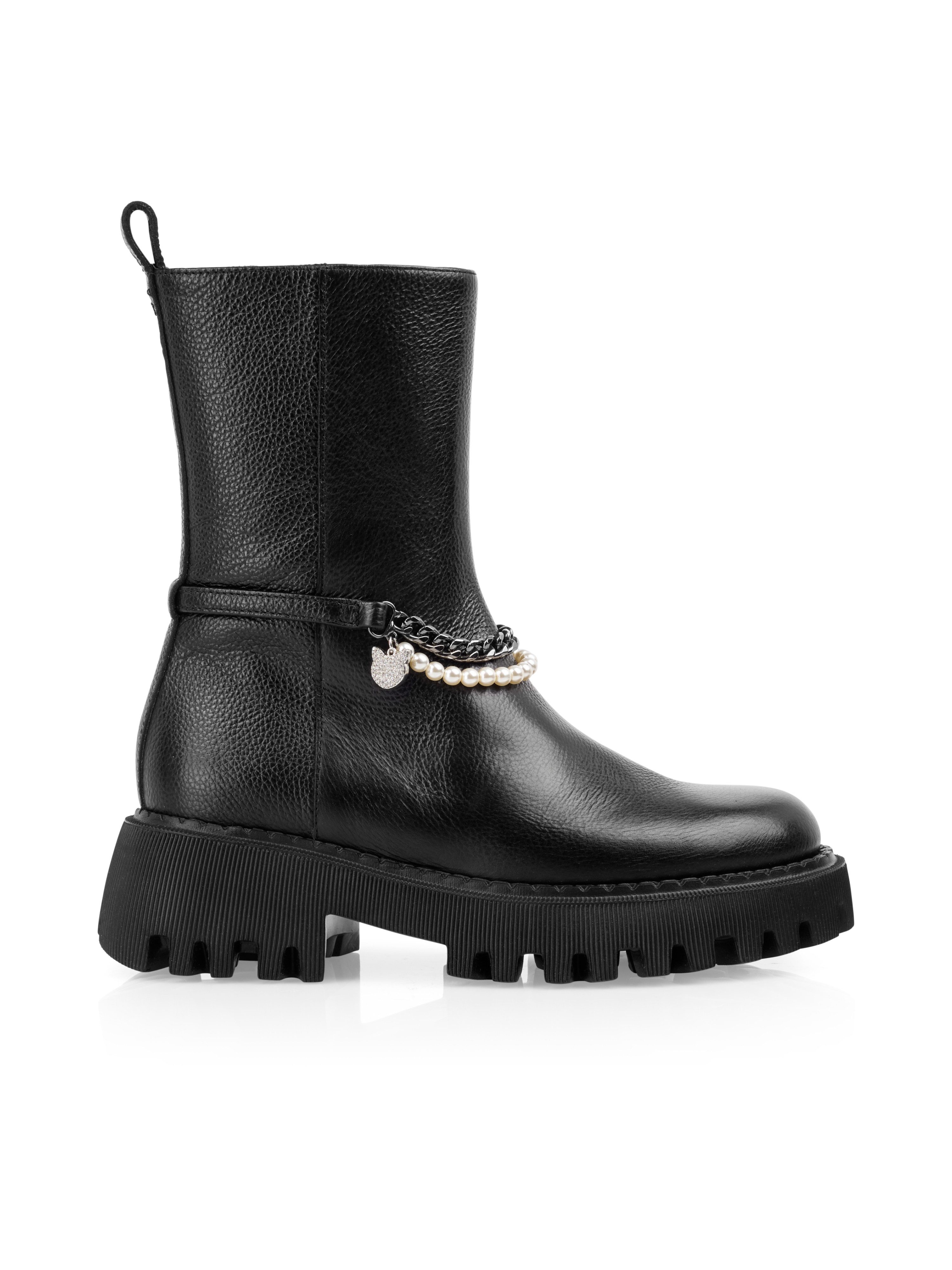 Marc Cain Stiefelette Blockabsatz, Boots mit markanter Zierkette