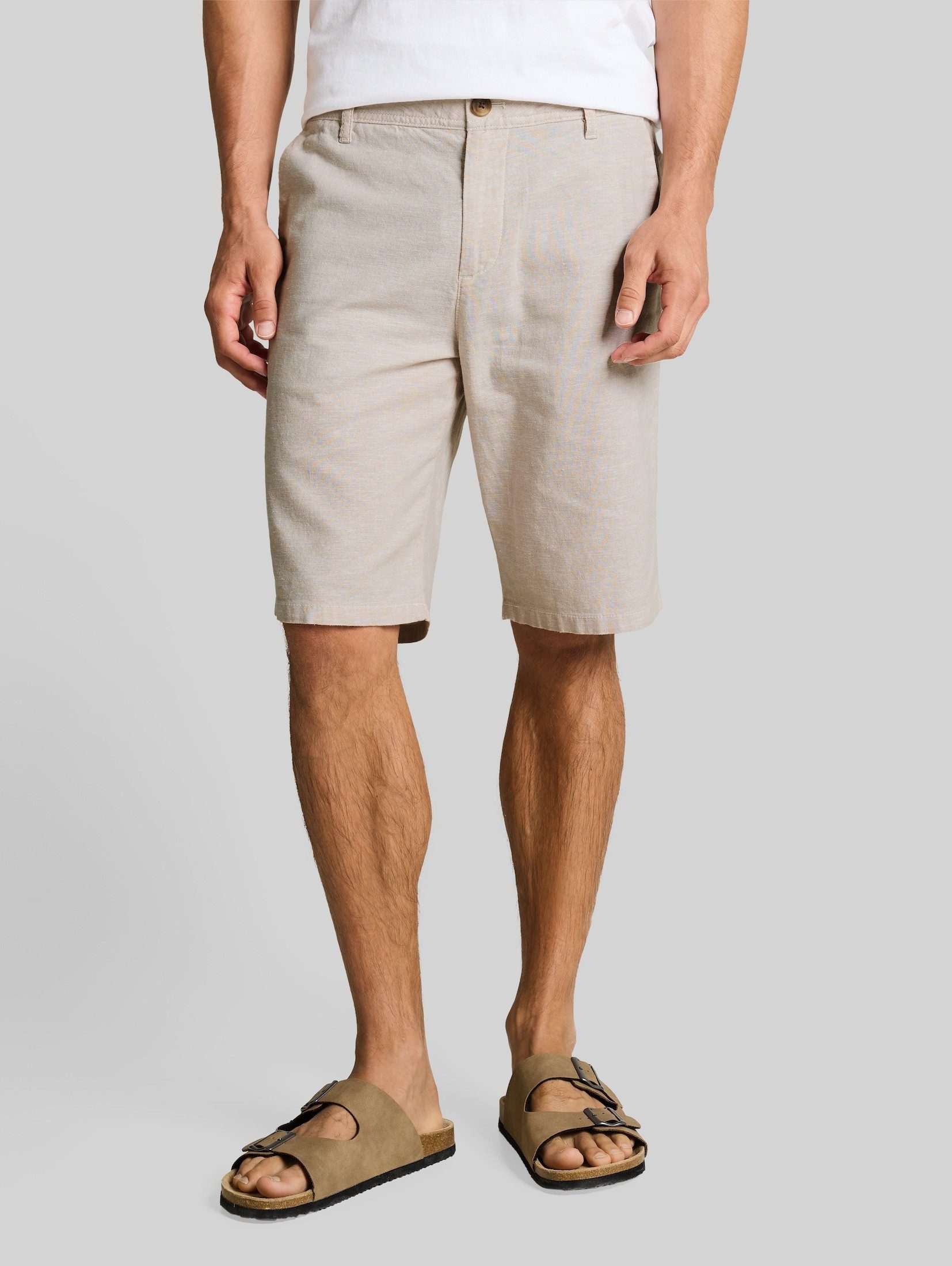 TOM TAILOR Shorts Hosen & Chino TTREGULAR Chino Shorts mit Leinenanteil