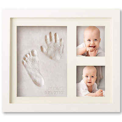 autolock Knete Knete Baby Gipsabdruck 3D, Hand- und Fußabdruckset, Fotorahmen