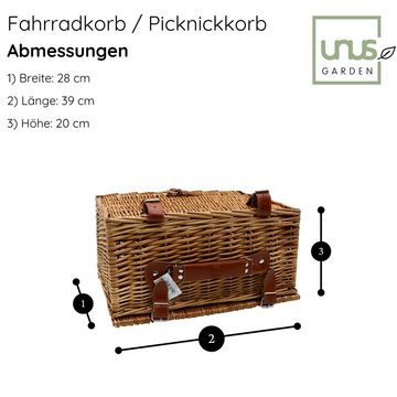 UNUS GARDEN Fahrradkorb Picknickkorb für den Gepäckträger