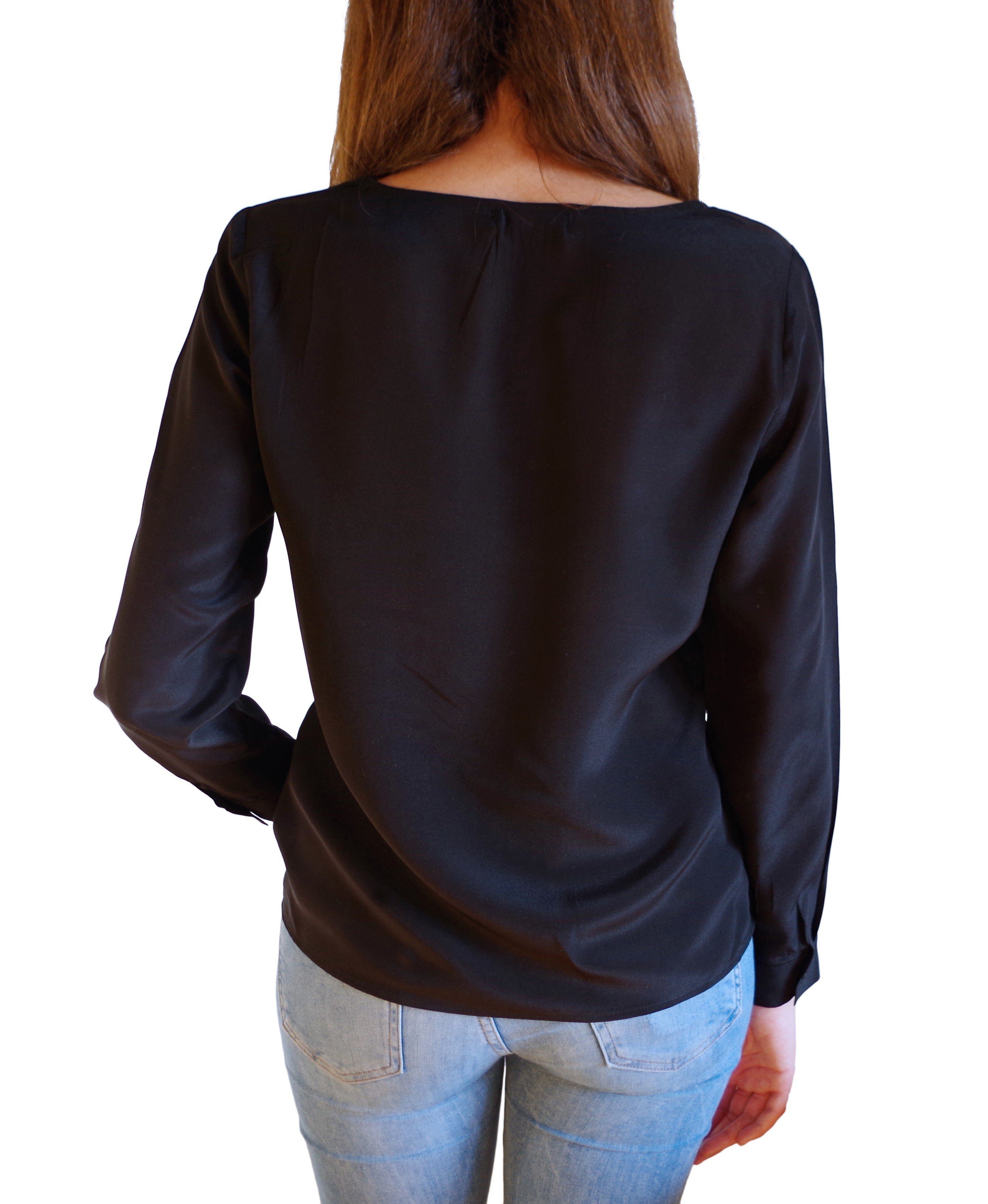 Posh Gear Seidenbluse Damen Bluse Rotondoseta aus 100% Seide