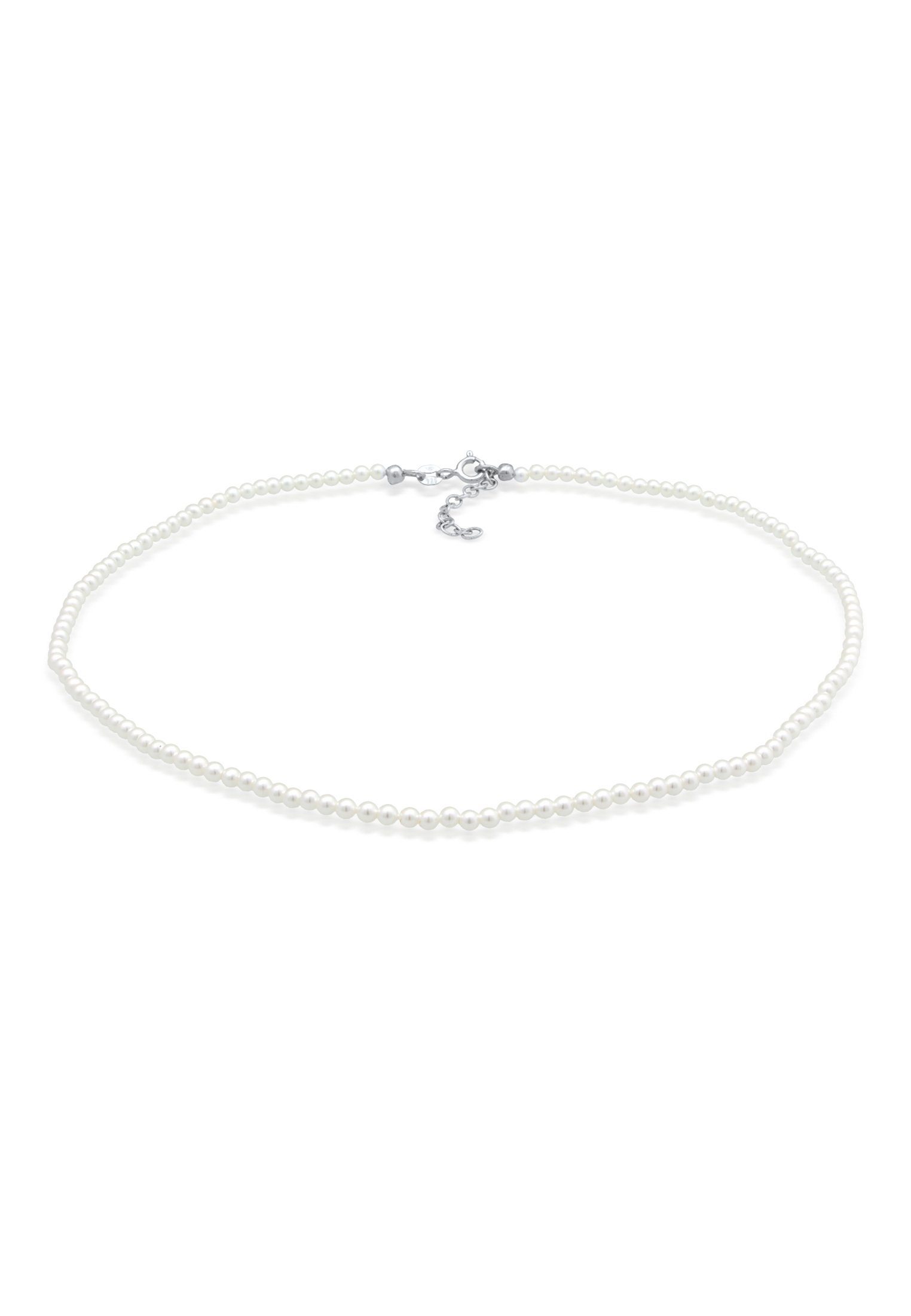 Elli Perlenkette Choker Muschelkernperlen 925 Silber