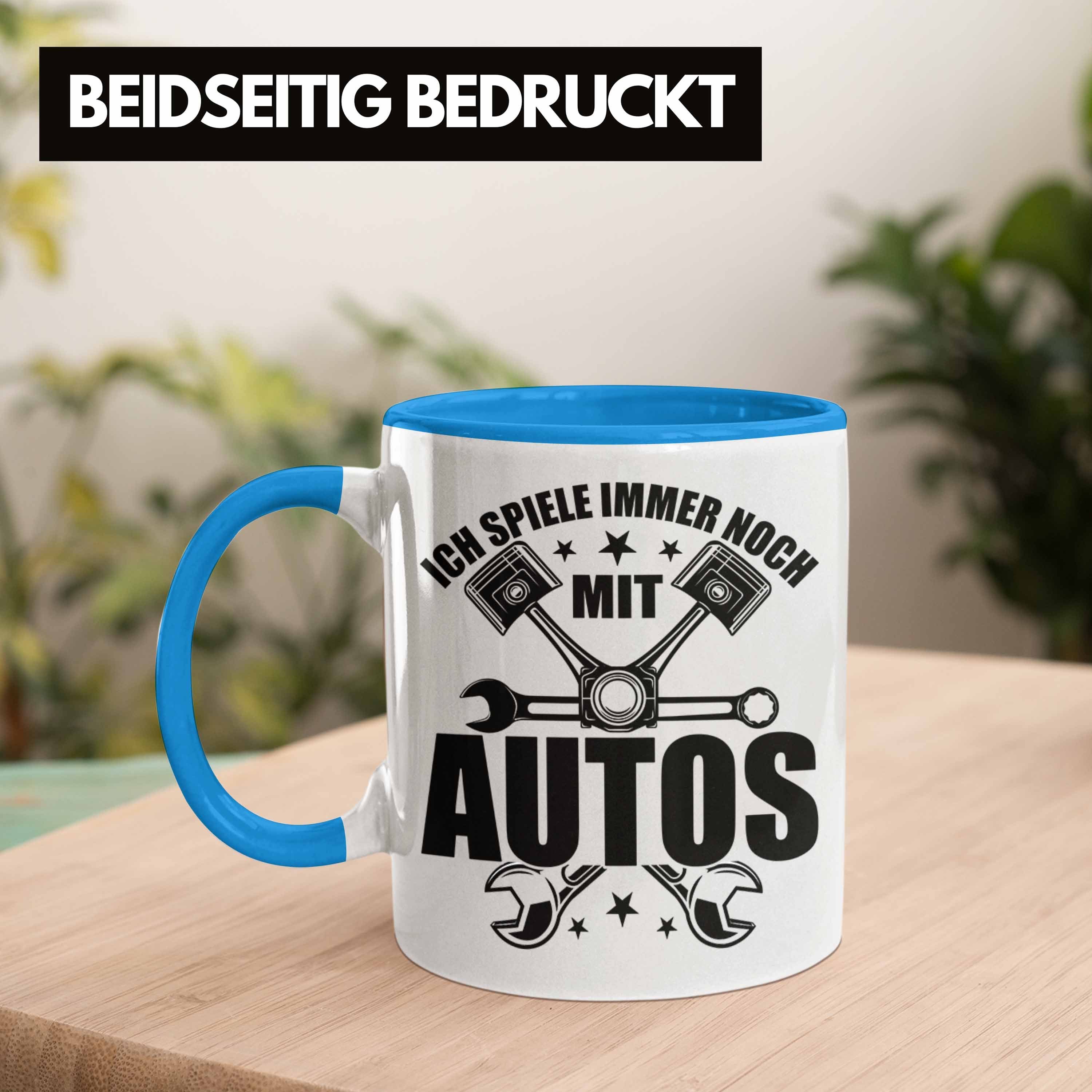 Geschenk Tasse Blau Geschenk KFZ Mechaniker KFZ Männer Spruch Trendation Tasse Mechatroniker