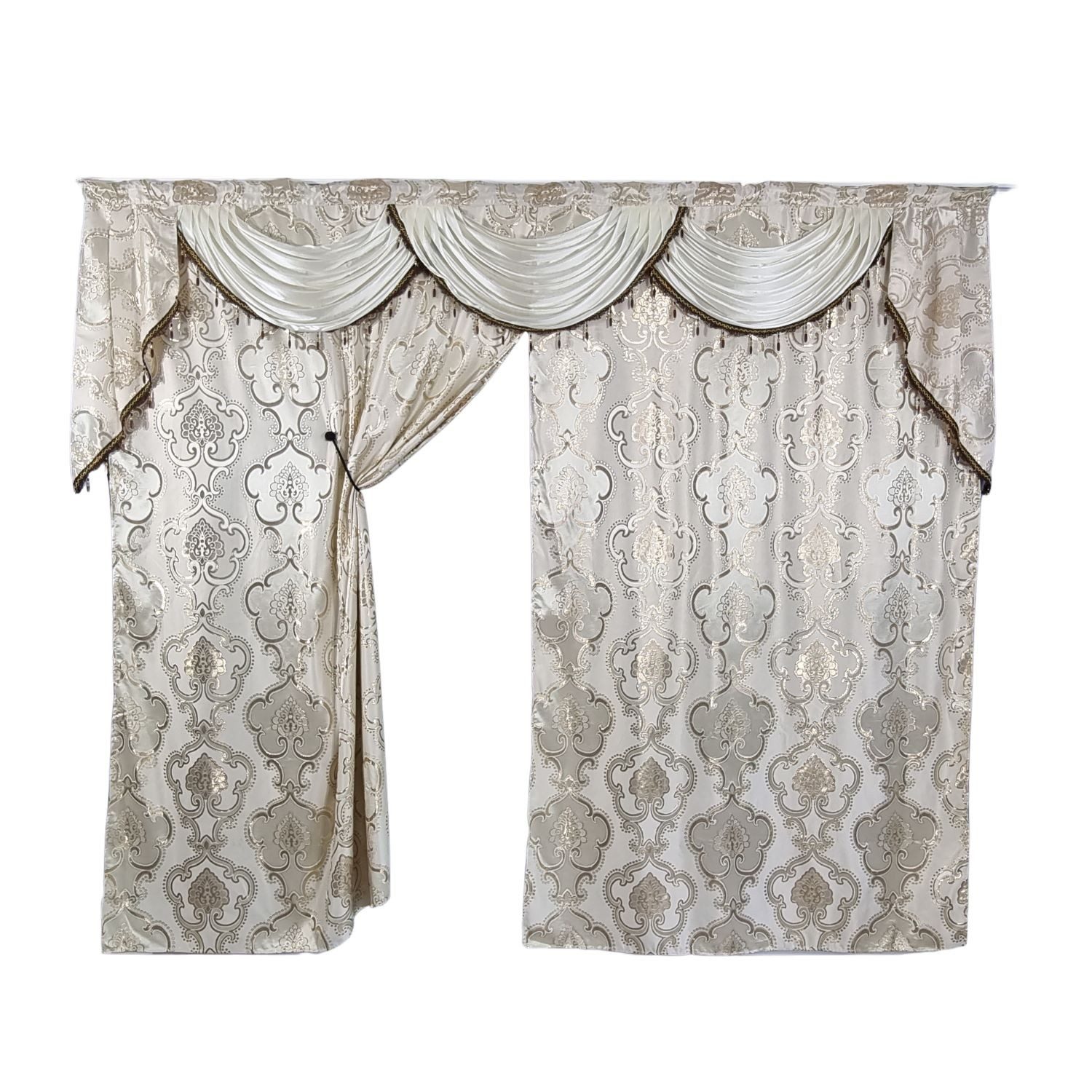 Gardinen by Justyna Verdunkelungsvorhang Barock Gardine Gold (1 St), Kräuse günstig online kaufen