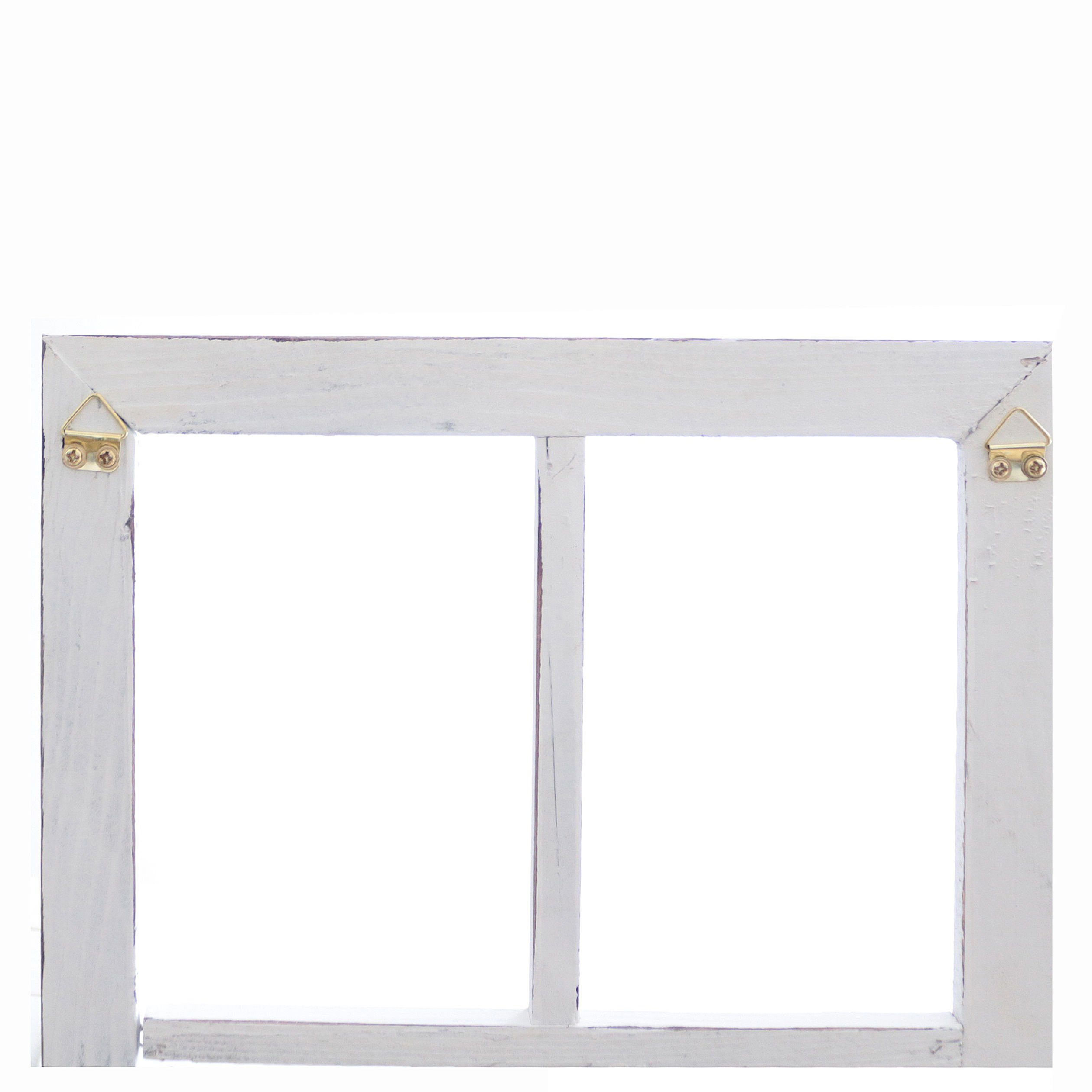 Spetebo Wanddekoobjekt Deko Fensterrahmen aus Holz shabby weiß (Set, 2 St., günstig online kaufen