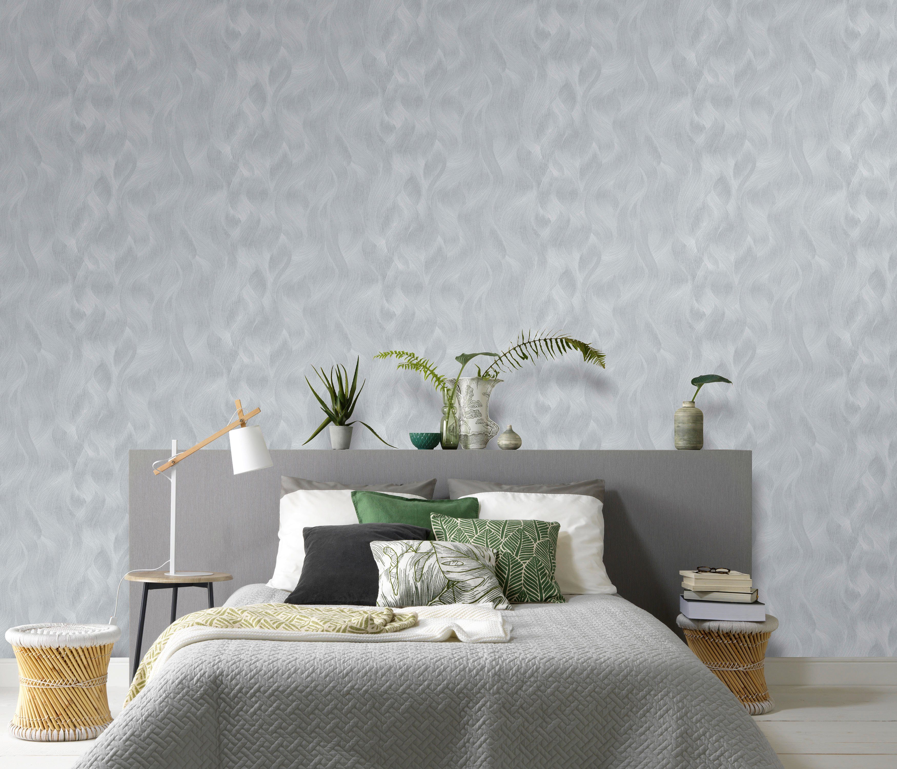 ELLE Wellen grau DECORATION WAVES, Vliestapete