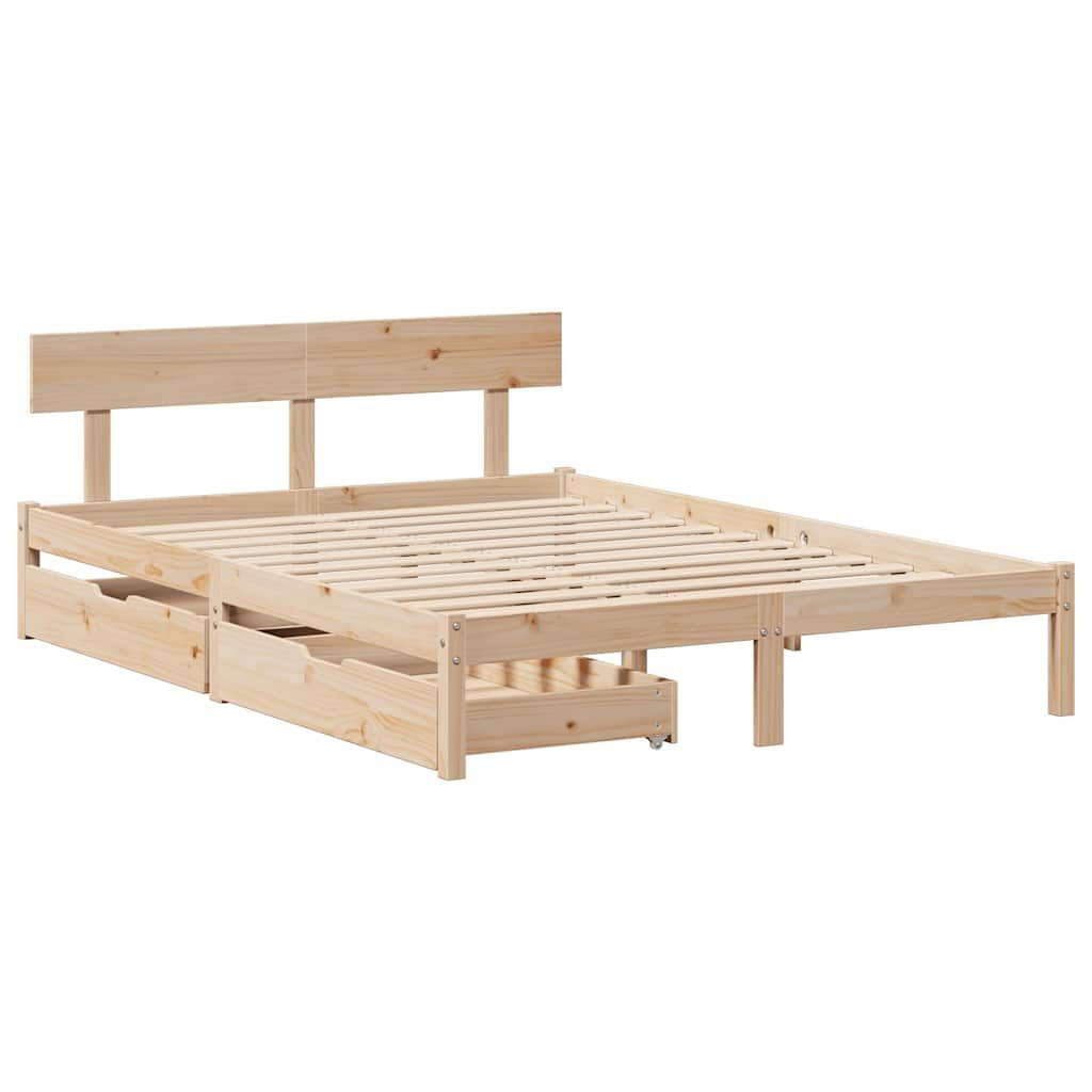 vidaXL Bett Massivholzbett ohne Matratze 120x190 günstig online kaufen