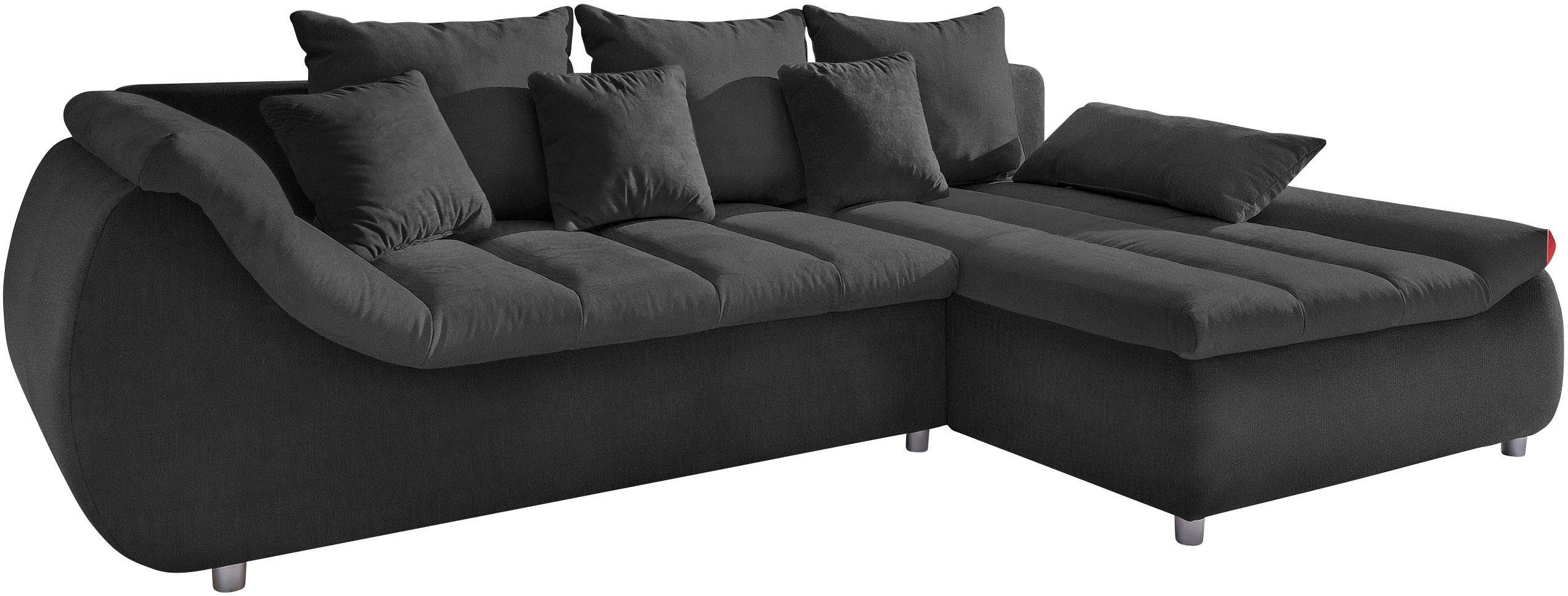 INOSIGN Ecksofa "Imola, bequem, aktuelle Steppung im Sitz, L-Form, Breite 2 günstig online kaufen