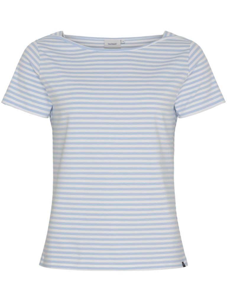 Sea Ranch T-Shirt Teresa Damen Kurzarm-Shirt Teresa mit Streifen und U-Boot-Ausschnitt