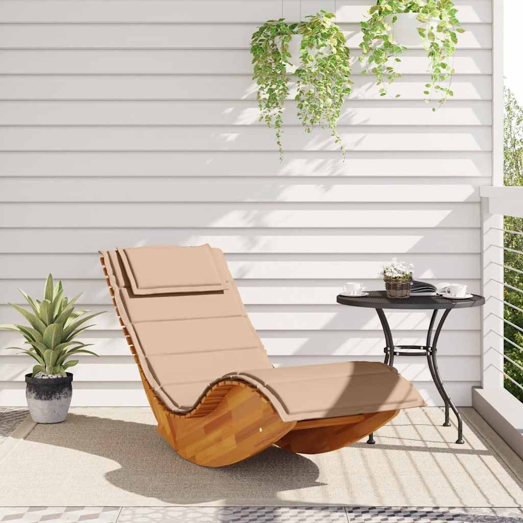 vidaXL Gartenliege Schaukelliege mit Auflage Massivholz, günstig online kaufen