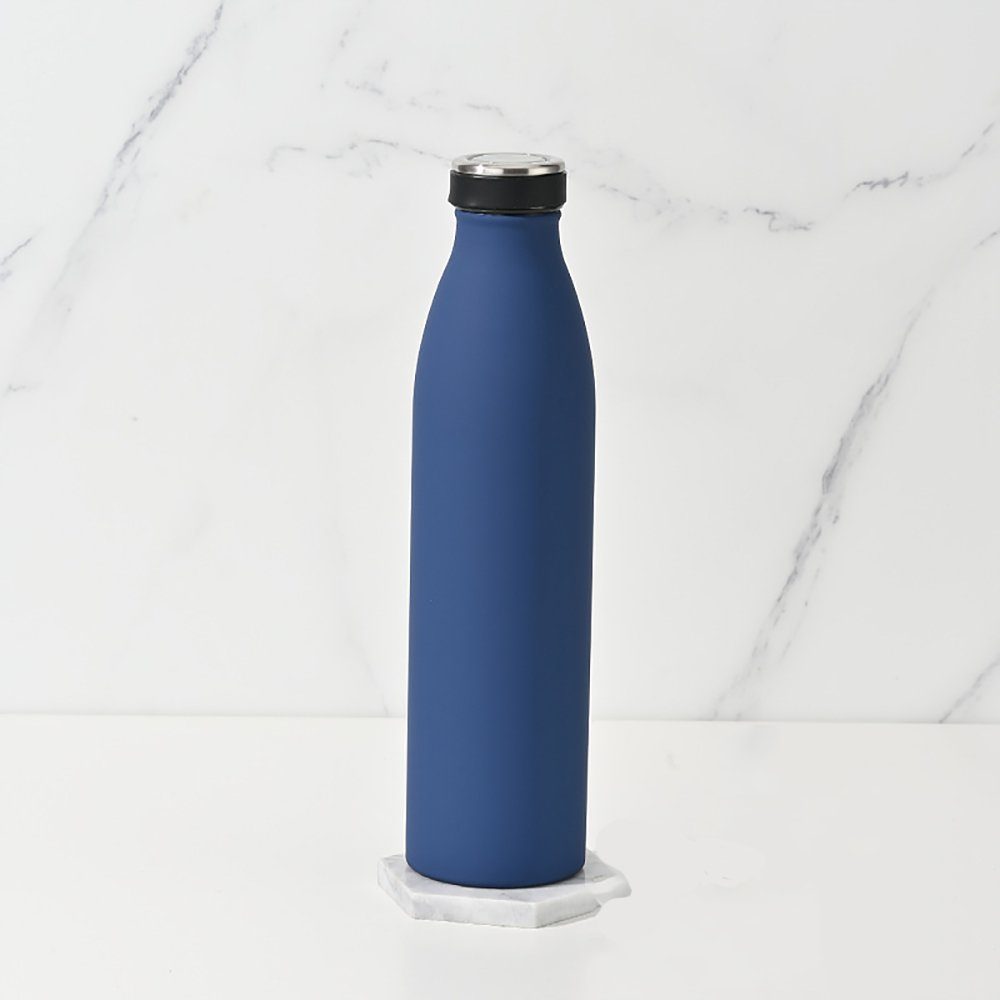 SCOKIT Trinkflasche 500ml Sport Thermoskanne, Auslaufsichere doppelwandig für heiße und kalte Getränke blau