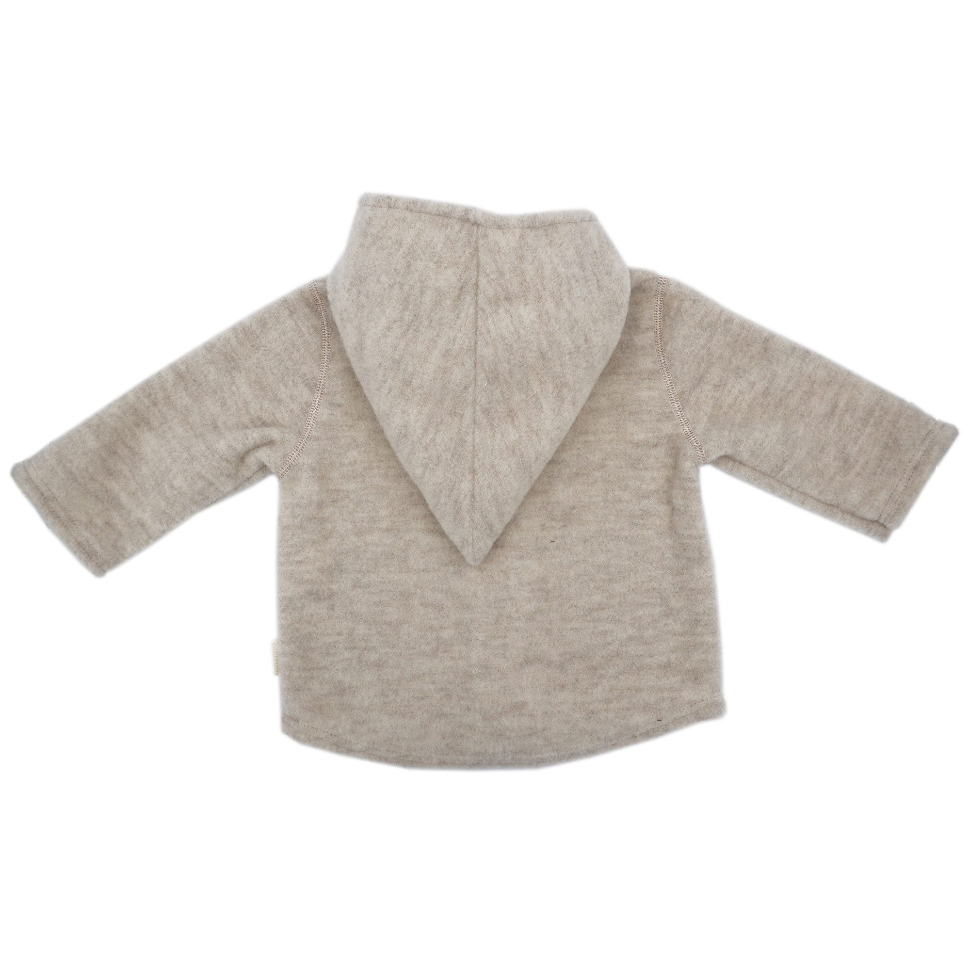 MAXIMO Fleecejacke aus Wolle, wärmend, atmungsaktiv, zum knöpfen, gefüttert, mit Kapuze