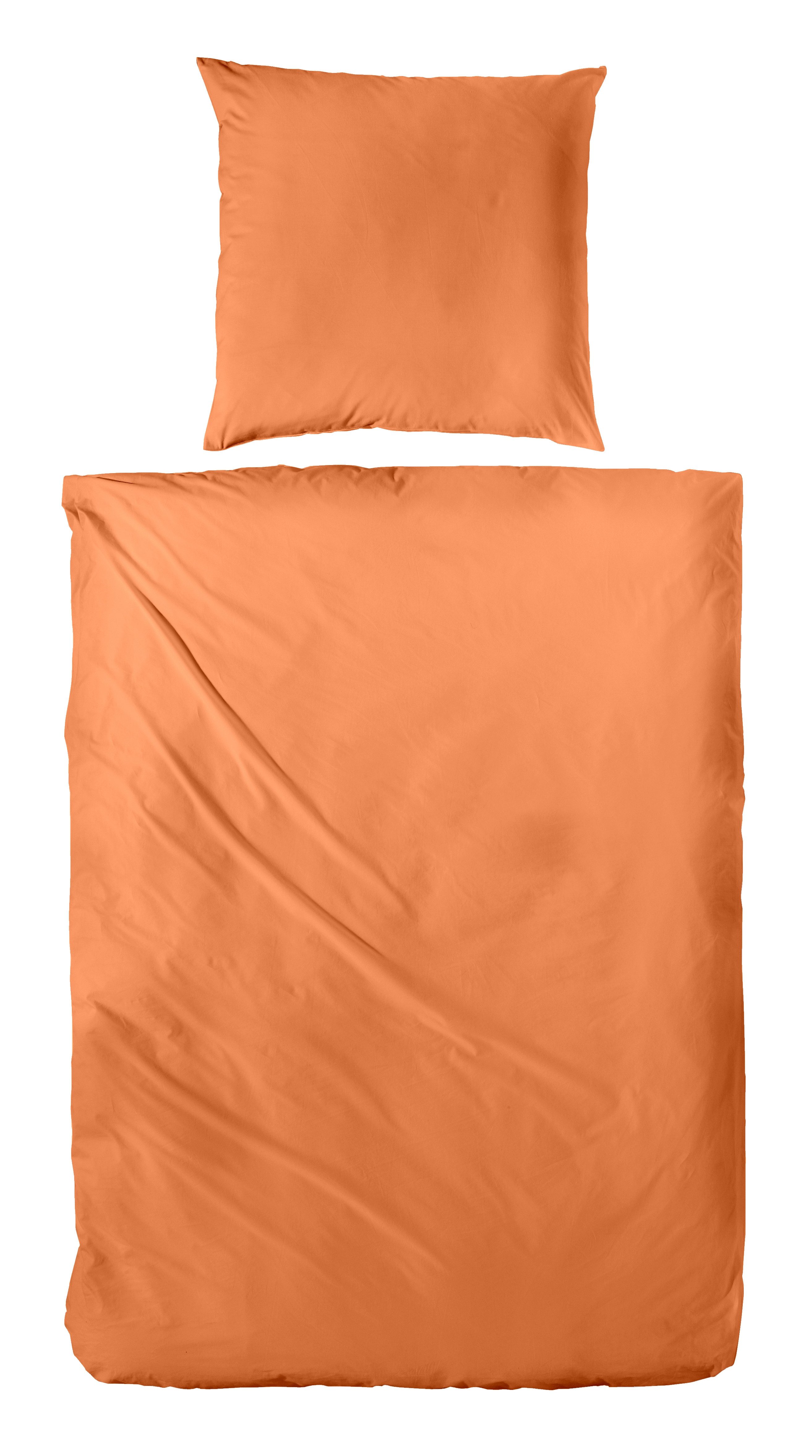 Primera Bettwäsche Satin-Bettwäsche Falsches Uni, Satin, 2 teilig, mit dezenten Tönen