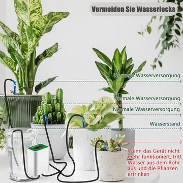 Bedee Bewässerungssystem Mikro-Bewässerungssystem zur Pflanzenbewässerung mit Timer, (1-tlg), Pflanzenbewässerung Topfpflanzen mit Timer für 12 Kübelpflanzen