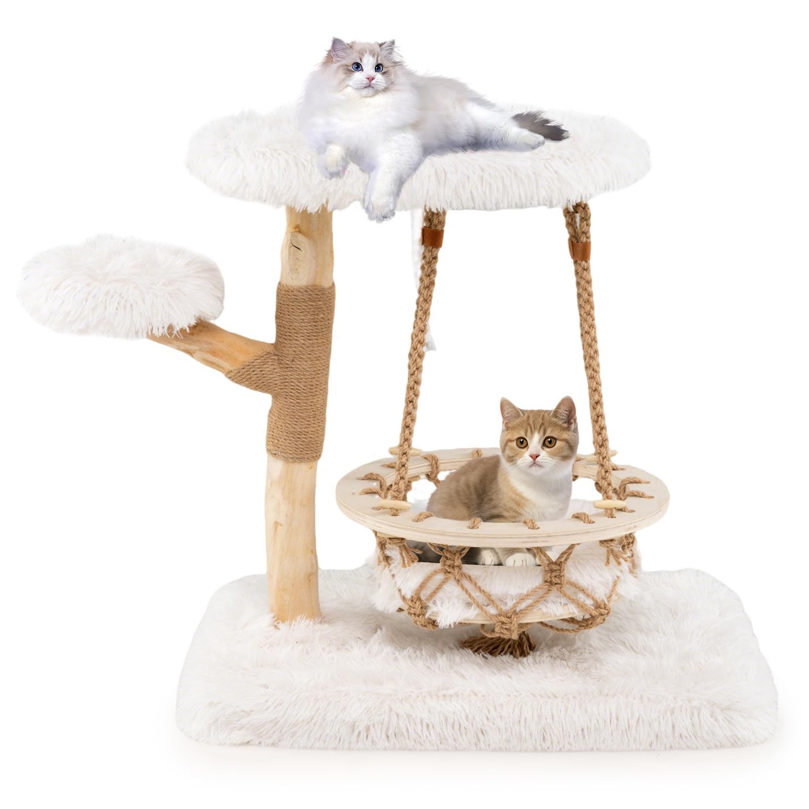 COSTWAY Kratzbaum, Katzenbaum, Kletterturm, mit Hängekorb, günstig online kaufen