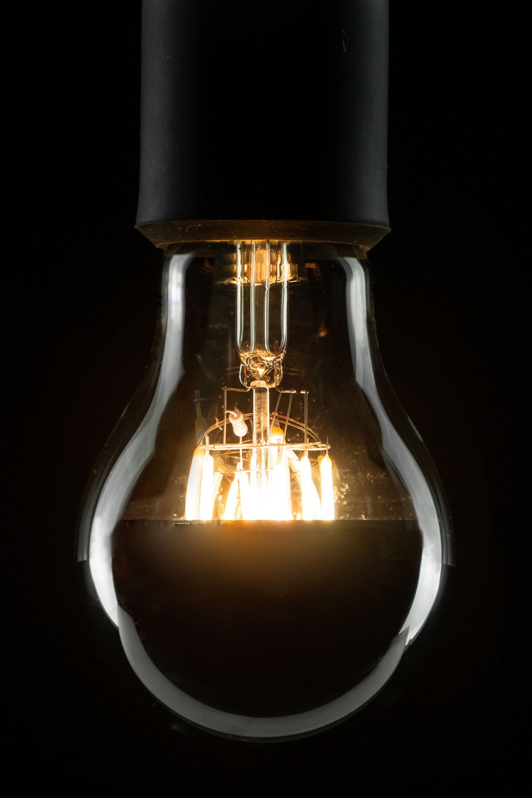 SEGULA LED-Leuchtmittel Vintage Line, E27, 1 St., Warmweiß, dimmbar, Glühlampe A67 Spiegelkopf silber, E27