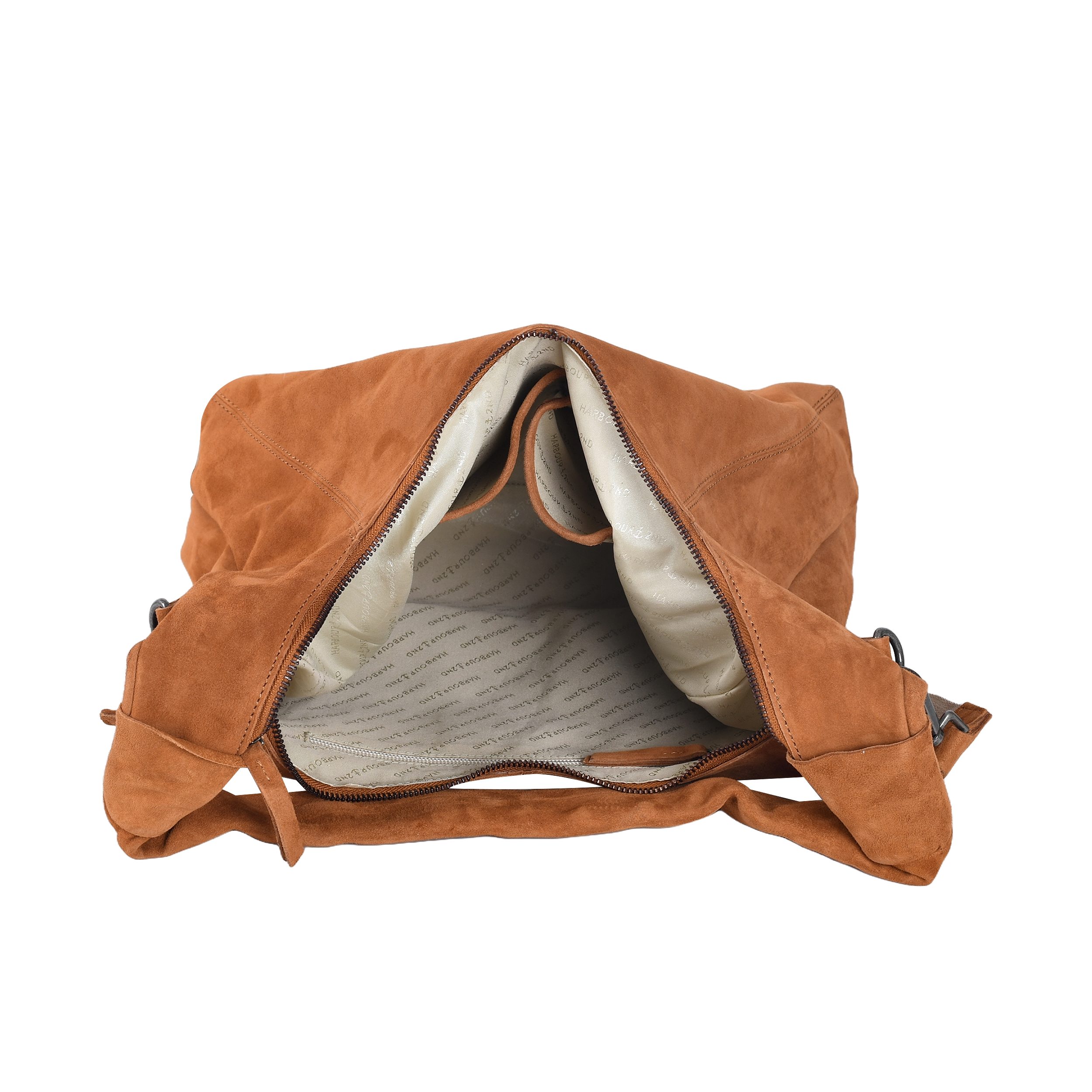 HARBOUR 2nd Hobo Laurine, Damen Handtasche, Umhängetasche, Schultertasche mit Ziernähten