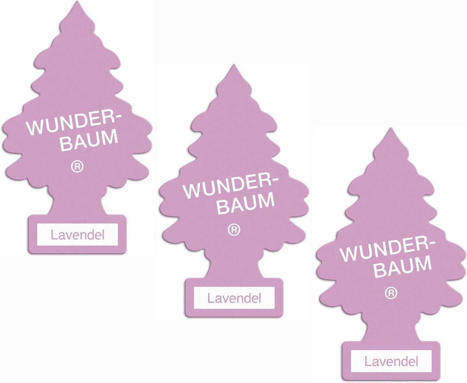 Wunder-Baum Raumduft 3er Duftbäumchen Lavendel Wunderbaum 3 Set Lufterfrischer