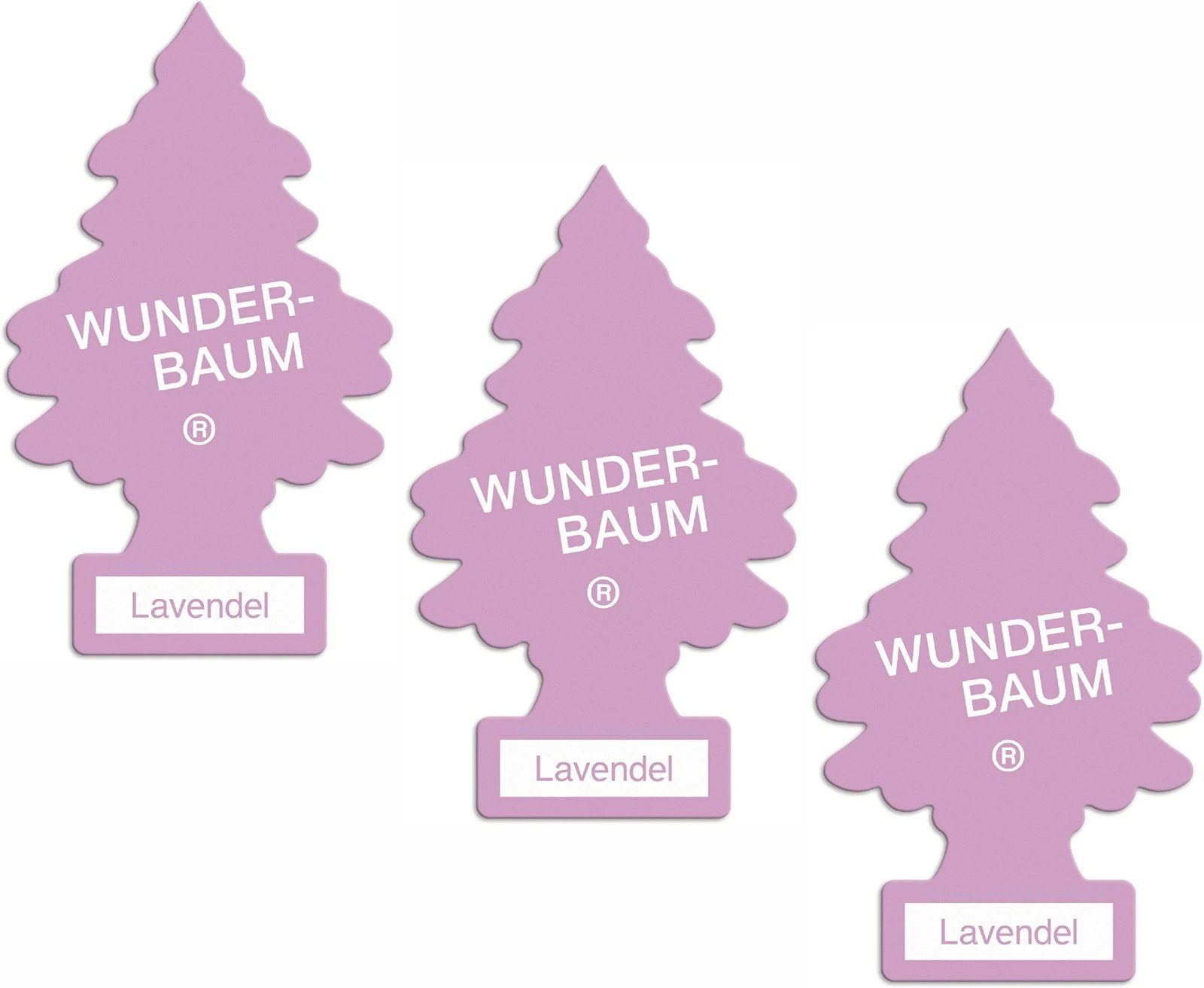 Wunder-Baum Luftfilter 3er Duftbäumchen Lavendel Wunderbaum 3 Set  Lufterfrischer