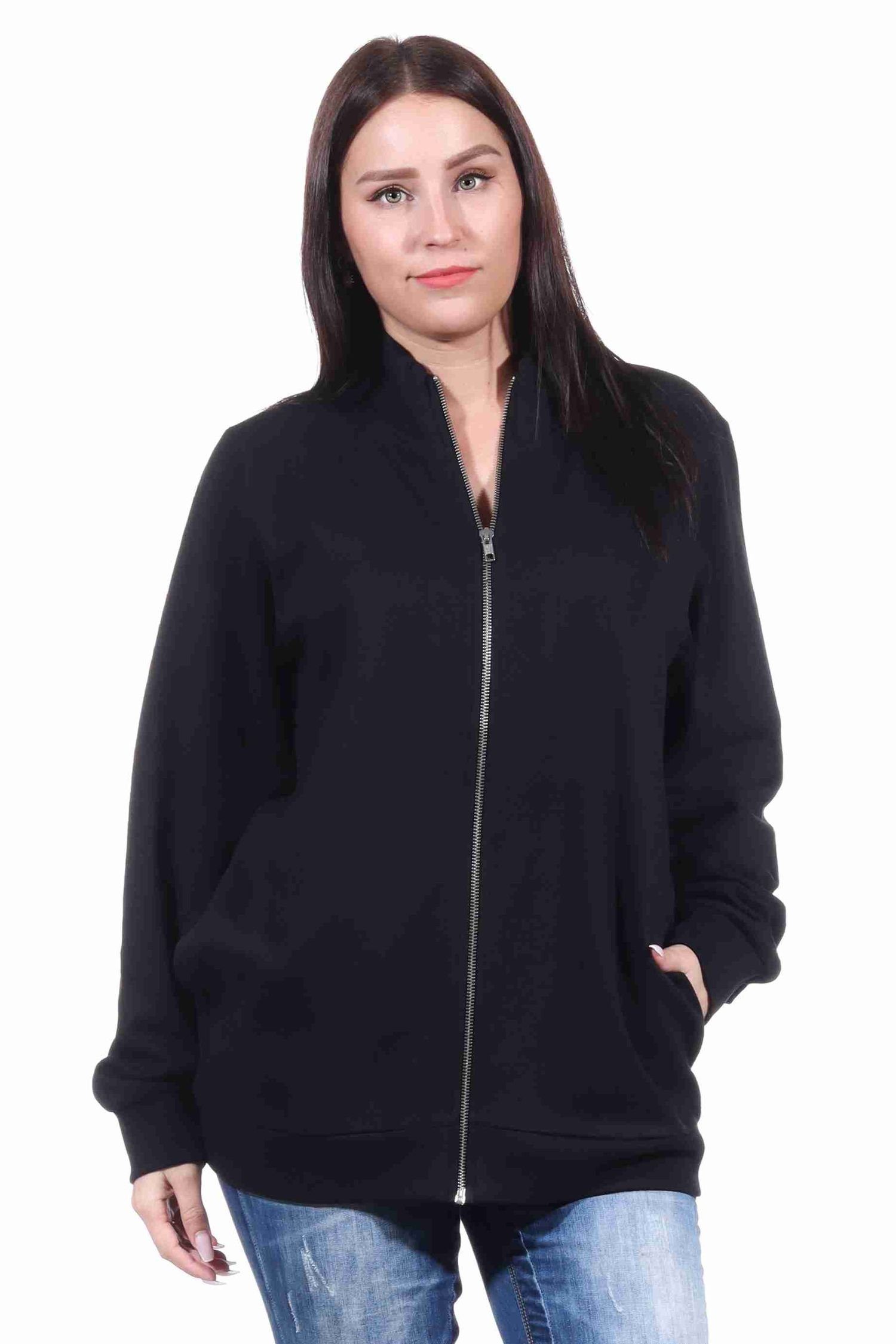 Normann Relaxanzug Damen Jacke für Hausanzug, Sportanzug oder Jogginanzug Oberteil schwarz | Hausanzüge