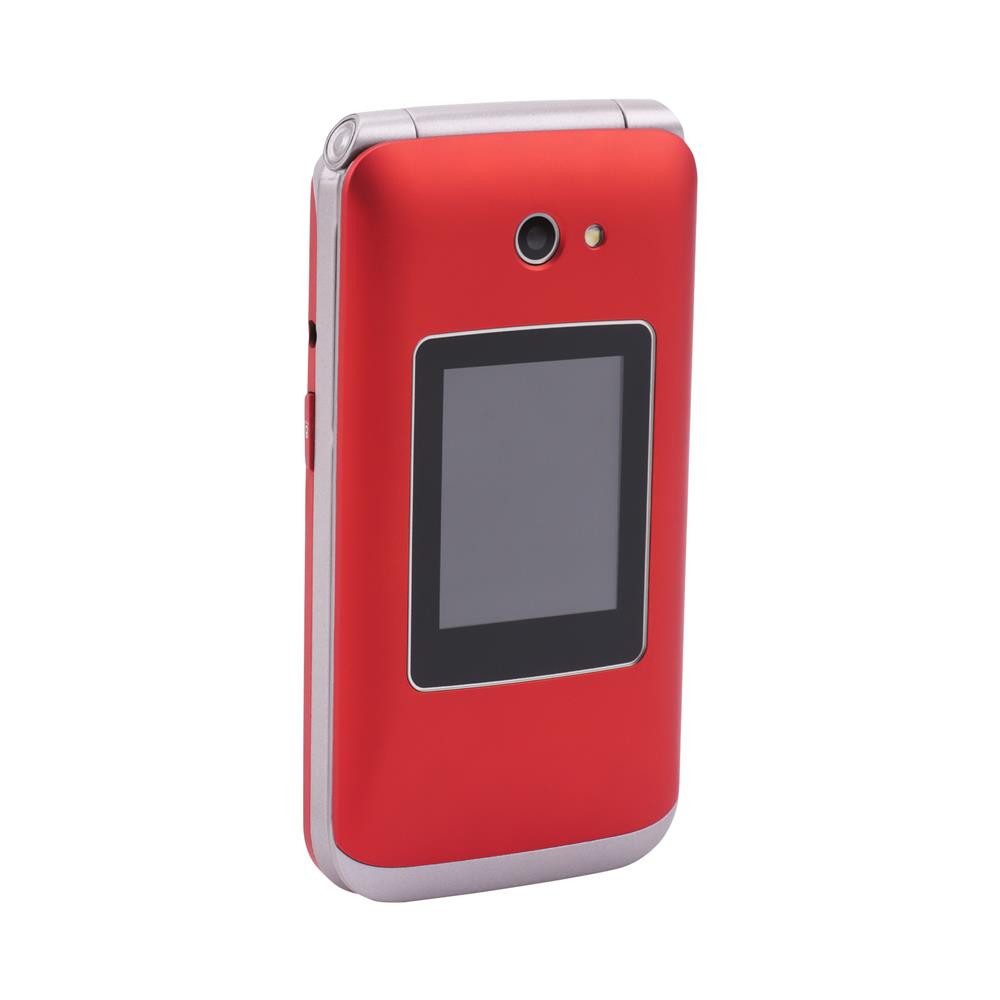 OLYMPIA OFFICE VITUS 4G Klapphandy (Bluetooth, Seniorenhandy, große Tasten, rot)