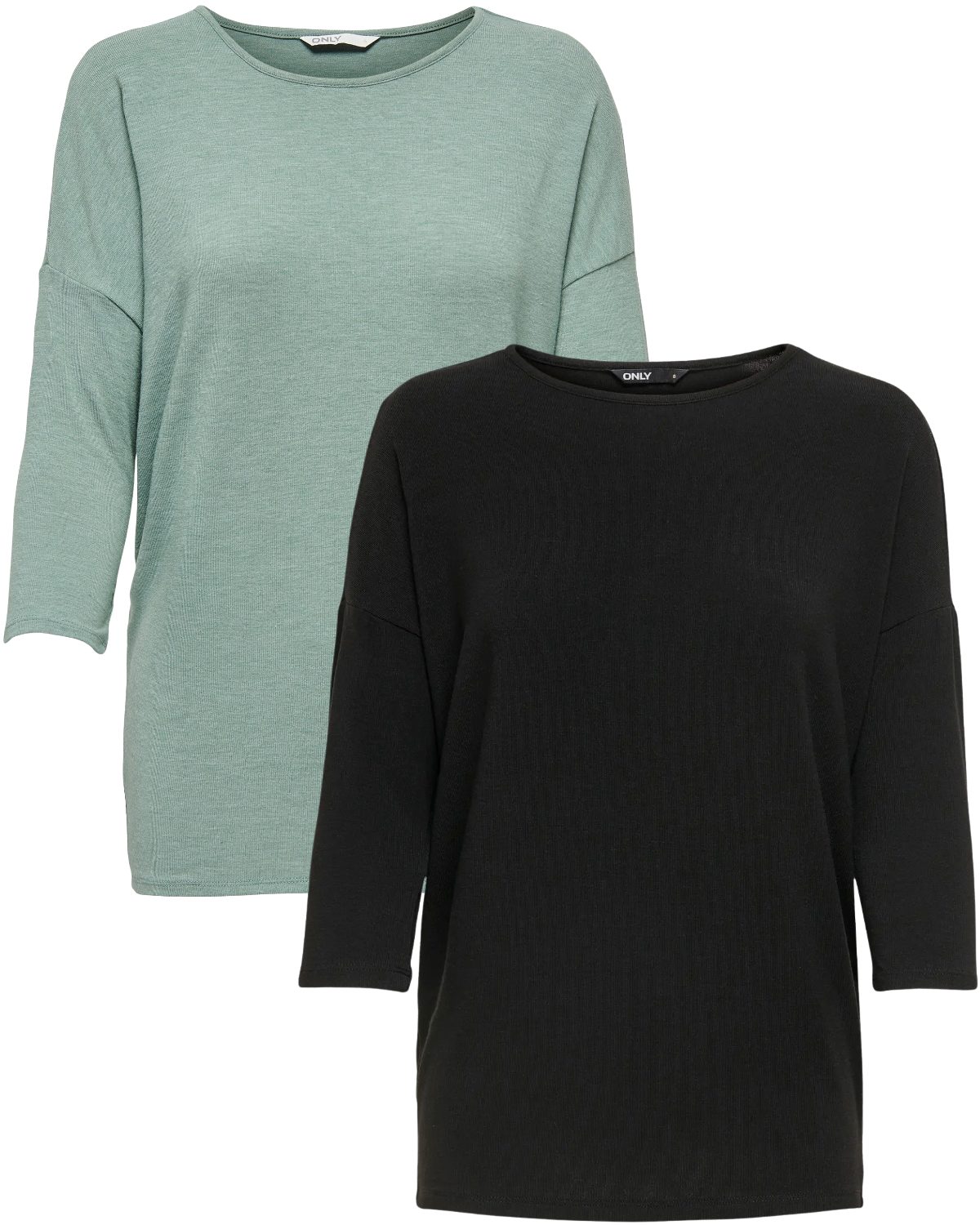 ONLY 3/4 Arm-Pullover (Set, 2er-Pack) Locker geschnitten günstig online kaufen