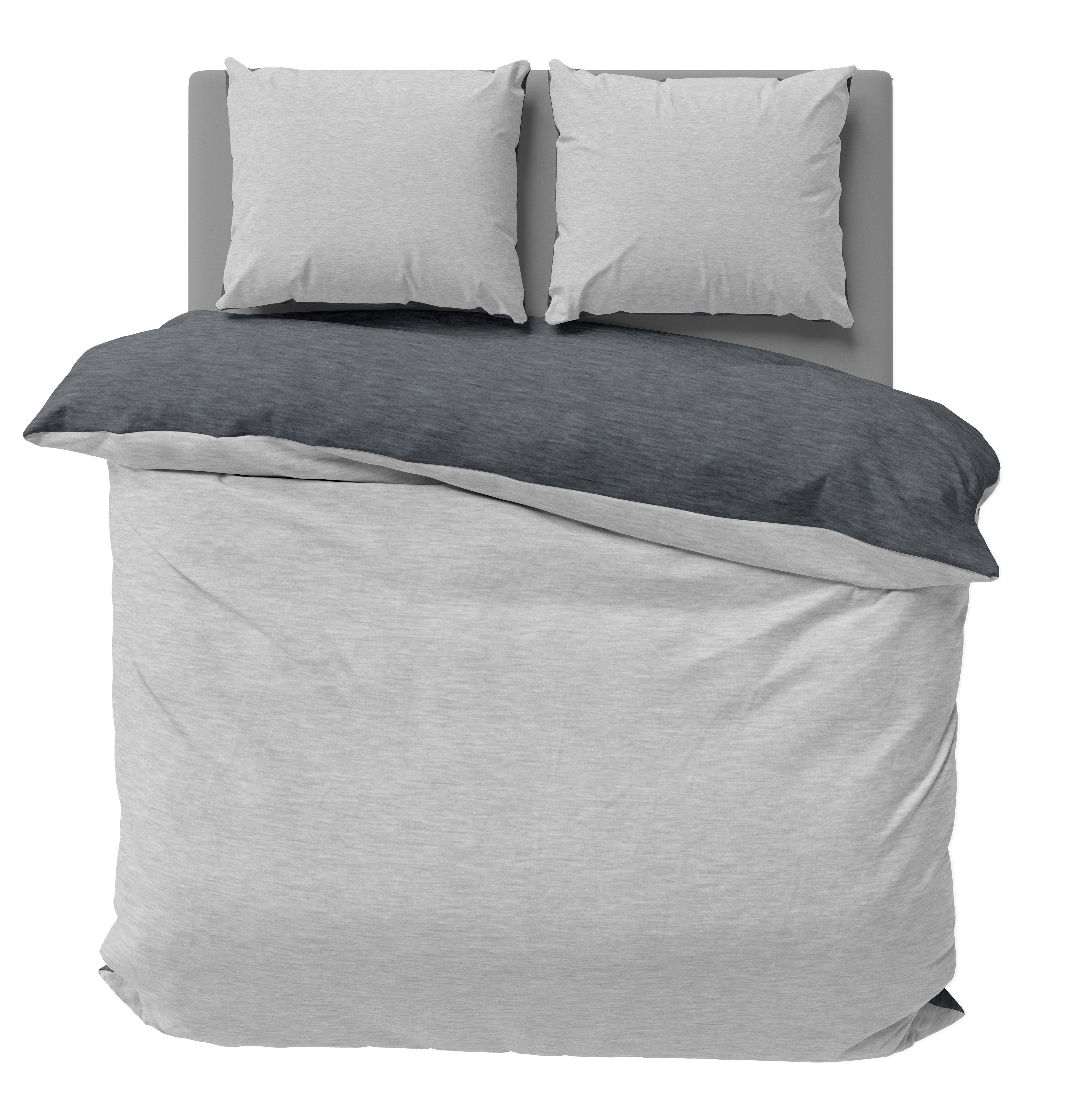 One Home Bettwäsche Wende Melange, Flanell, günstig online kaufen