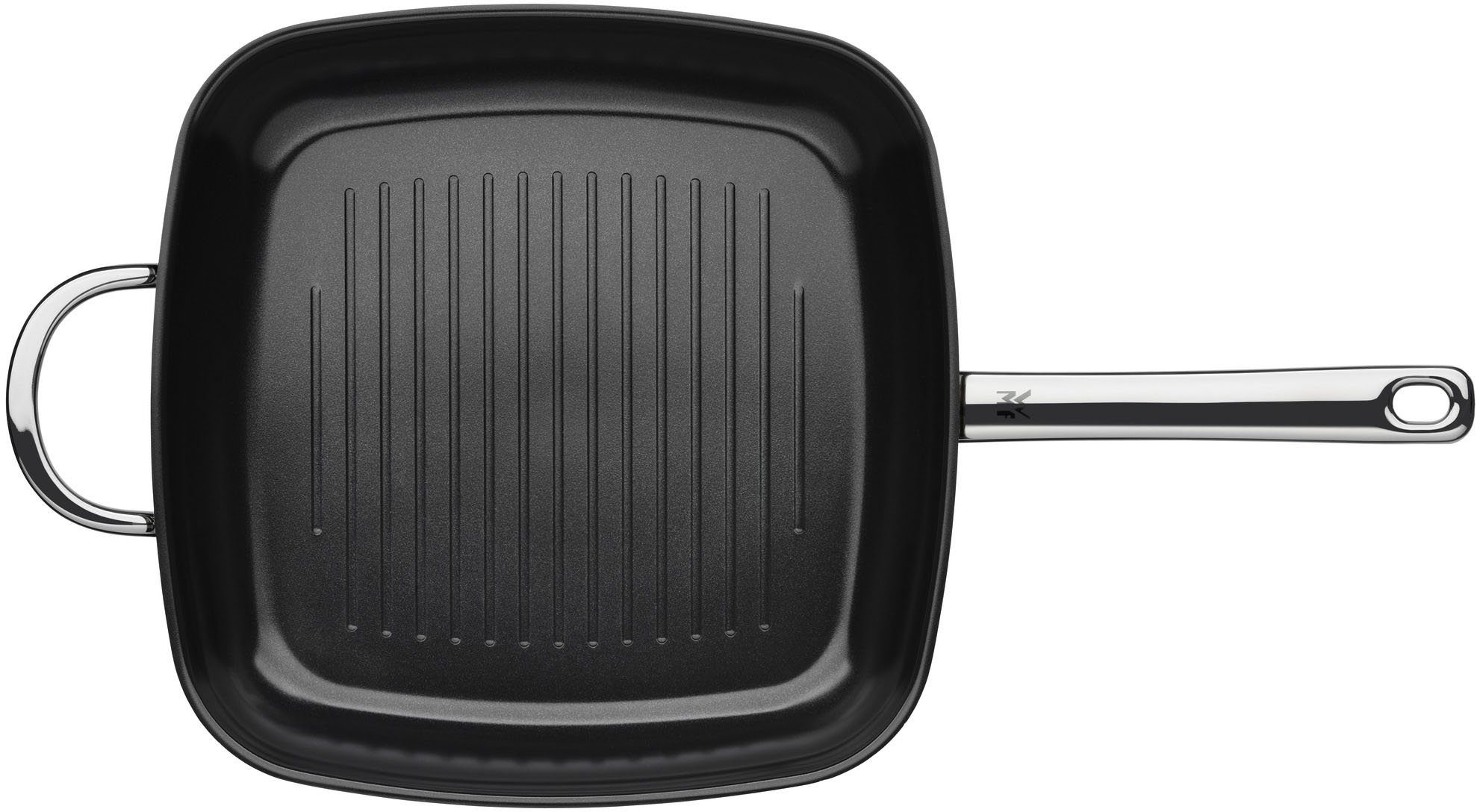 WMF Grillpfanne Durado, 28 x 28 cm, Steakpfanne Induktion, Antihaftversiegelung, Cromargan® Edelstahl Rostfrei 18/10, geriffelter Boden, für alle Herdarten geeignet, backofenfest