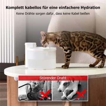 Bifurcation Wasserspender Automatischer 2-Liter-Trinkbrunnen für Haustiere mit Bewegungssensor