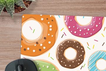 MuchoWow Gaming Mauspad Teeny - Donut - Schnittmuster (1-St), Mousepad mit Rutschfester Unterseite, Gaming, 40x40 cm, XXL, Großes