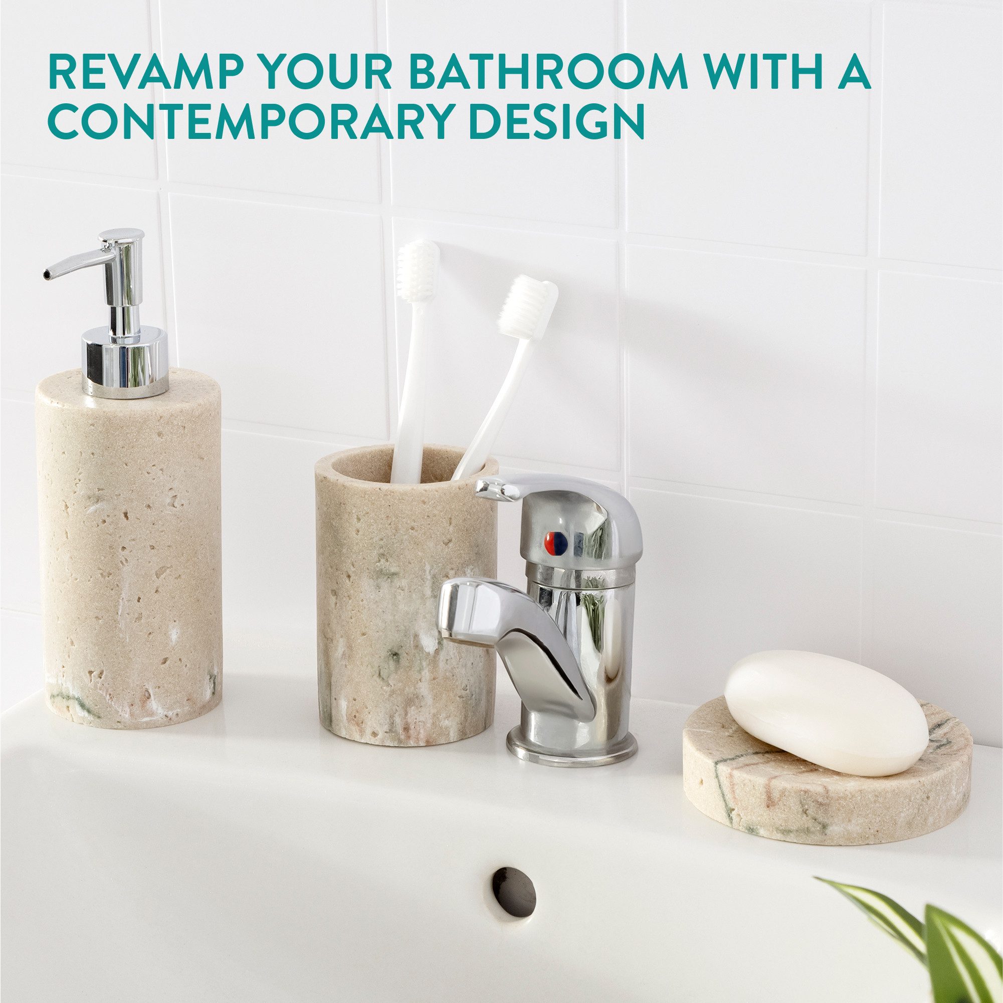 Navaris Badaccessoire-Set Badezimmer Seifenspender Set - 3er Set Badezimmer günstig online kaufen