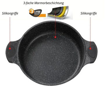 Cheffinger Dampfgartopf Aluguss Tajine Tagine Ø28cm Induktion Silikongriffe Gartopf Dampfgarer