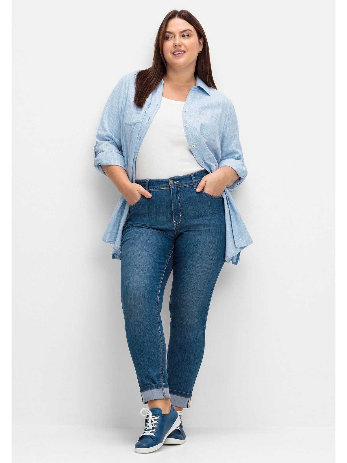 Stretch-Jeans Große Größen